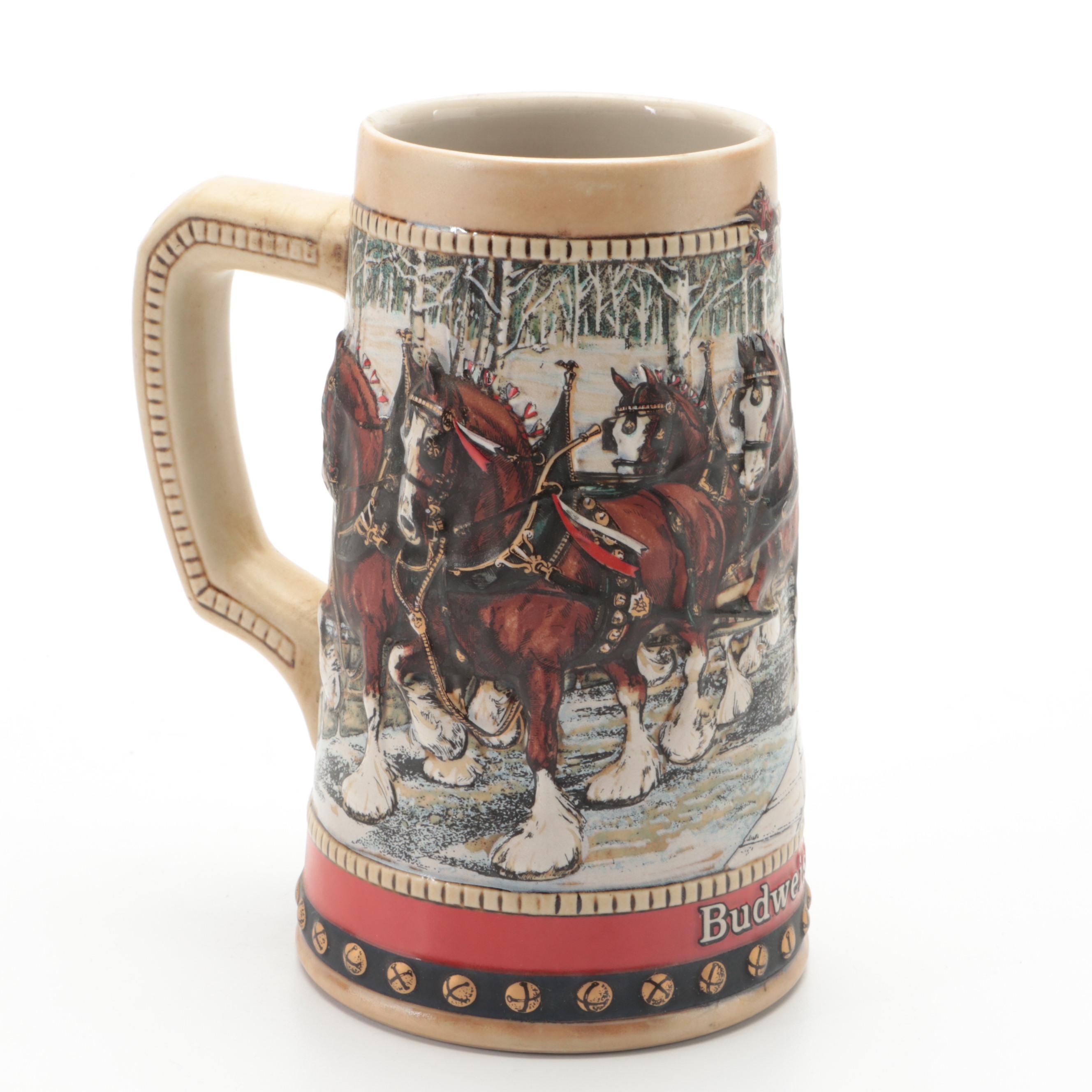 Anheuser-Busch Budweiser Holiday and More Clydesdale Beer Steins