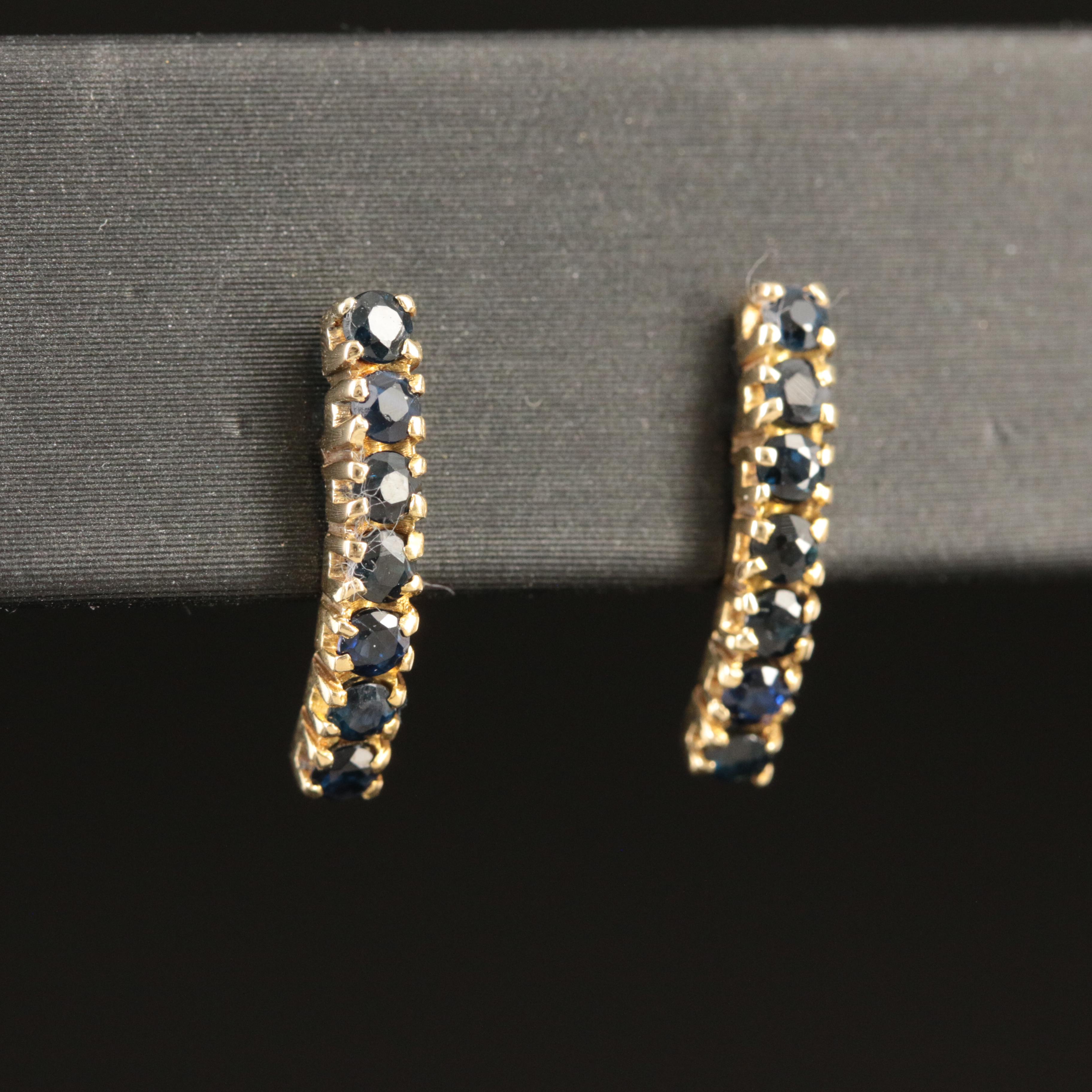 14K Sapphire Earrings