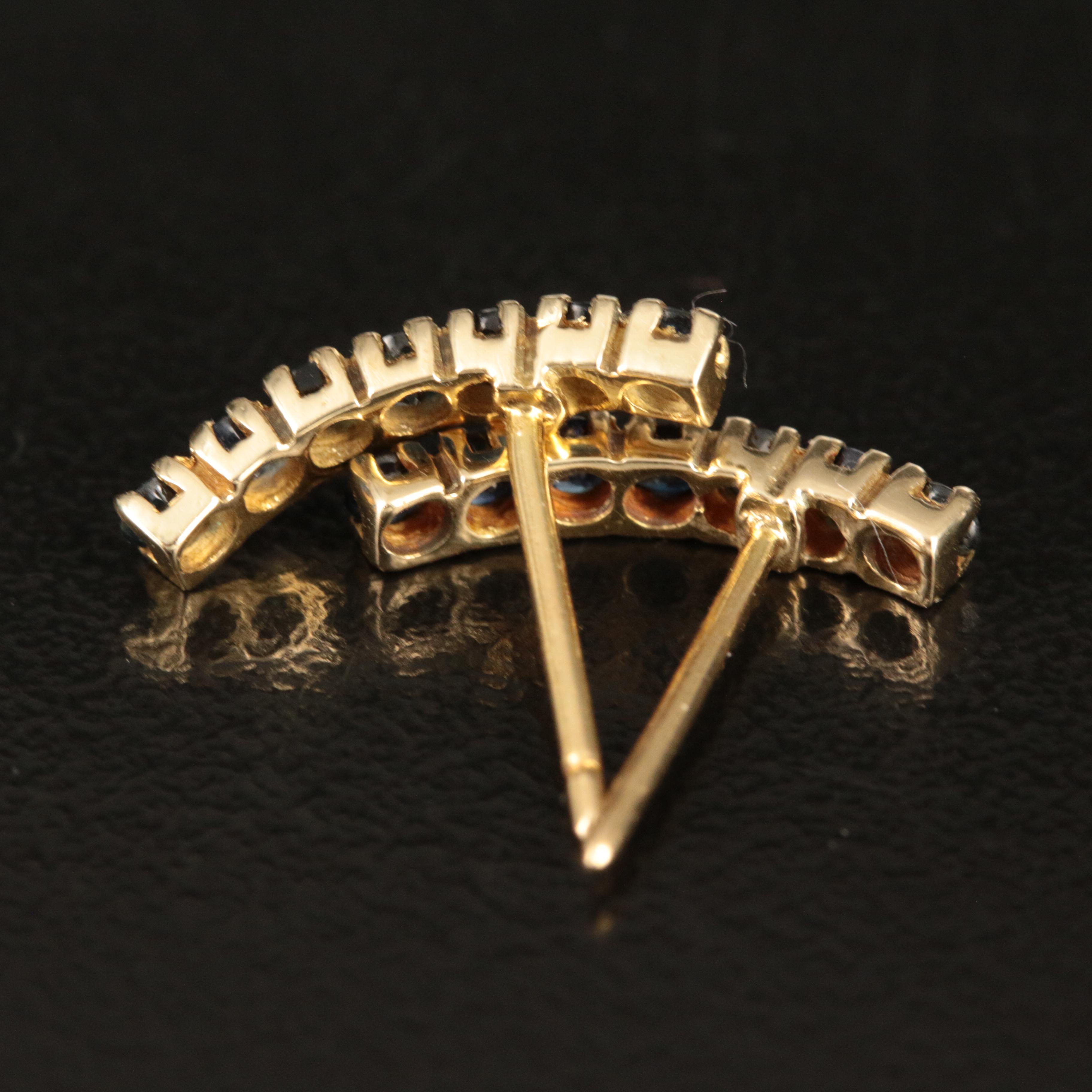 14K Sapphire Earrings