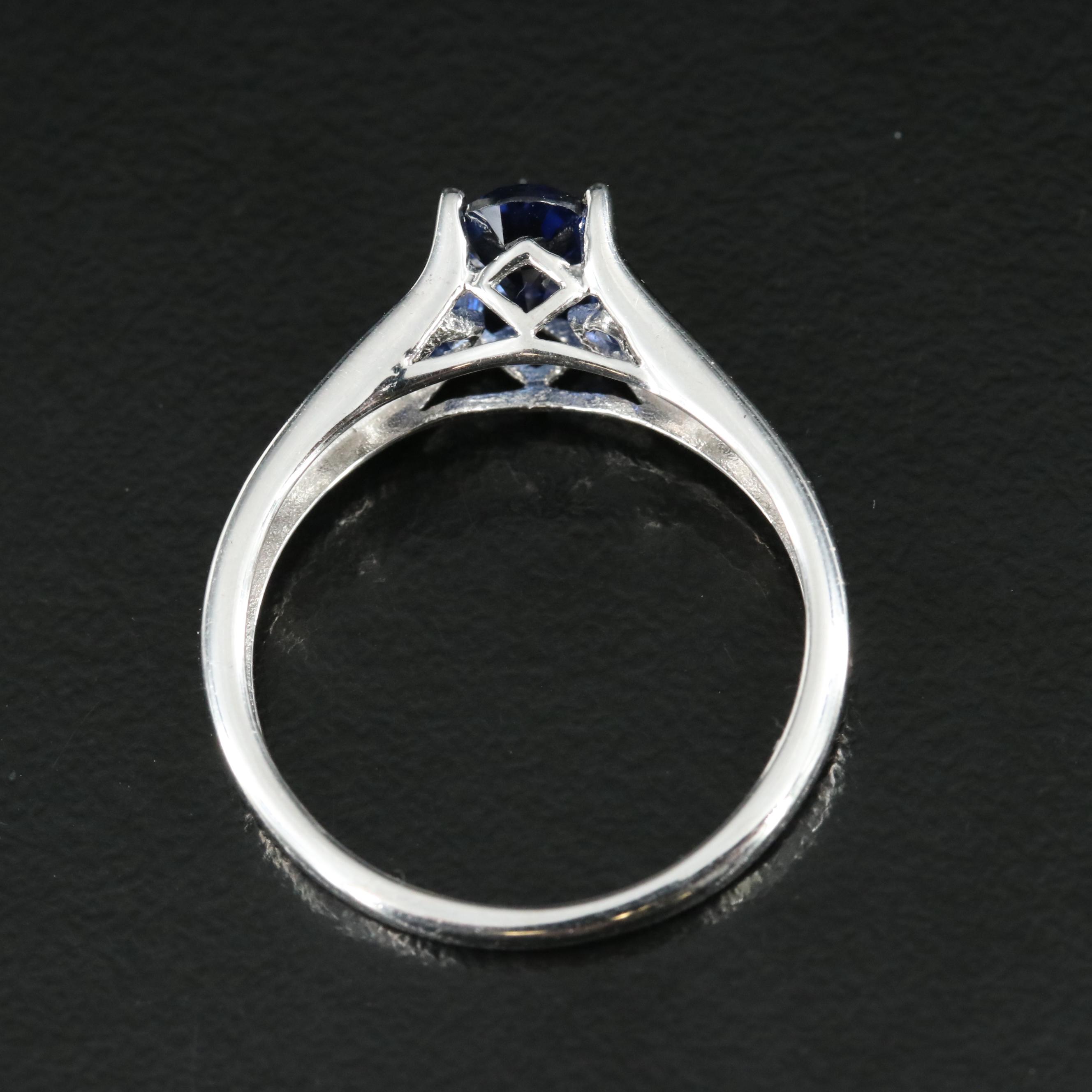 10K Sapphire and Diamond Ring