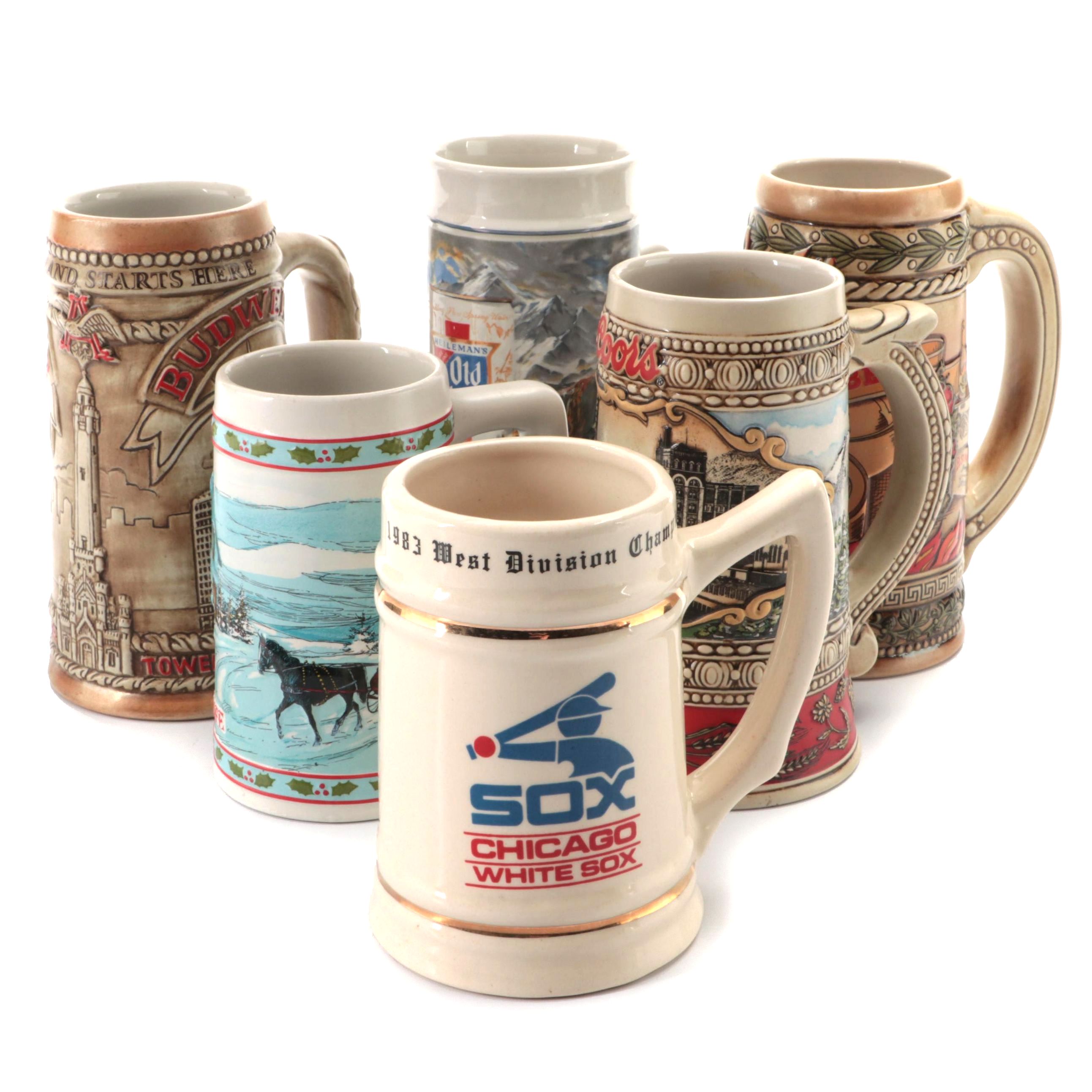 Ceramarte for Miller High Life Limited Edition Ceramic Mug with Other Beer Mugs