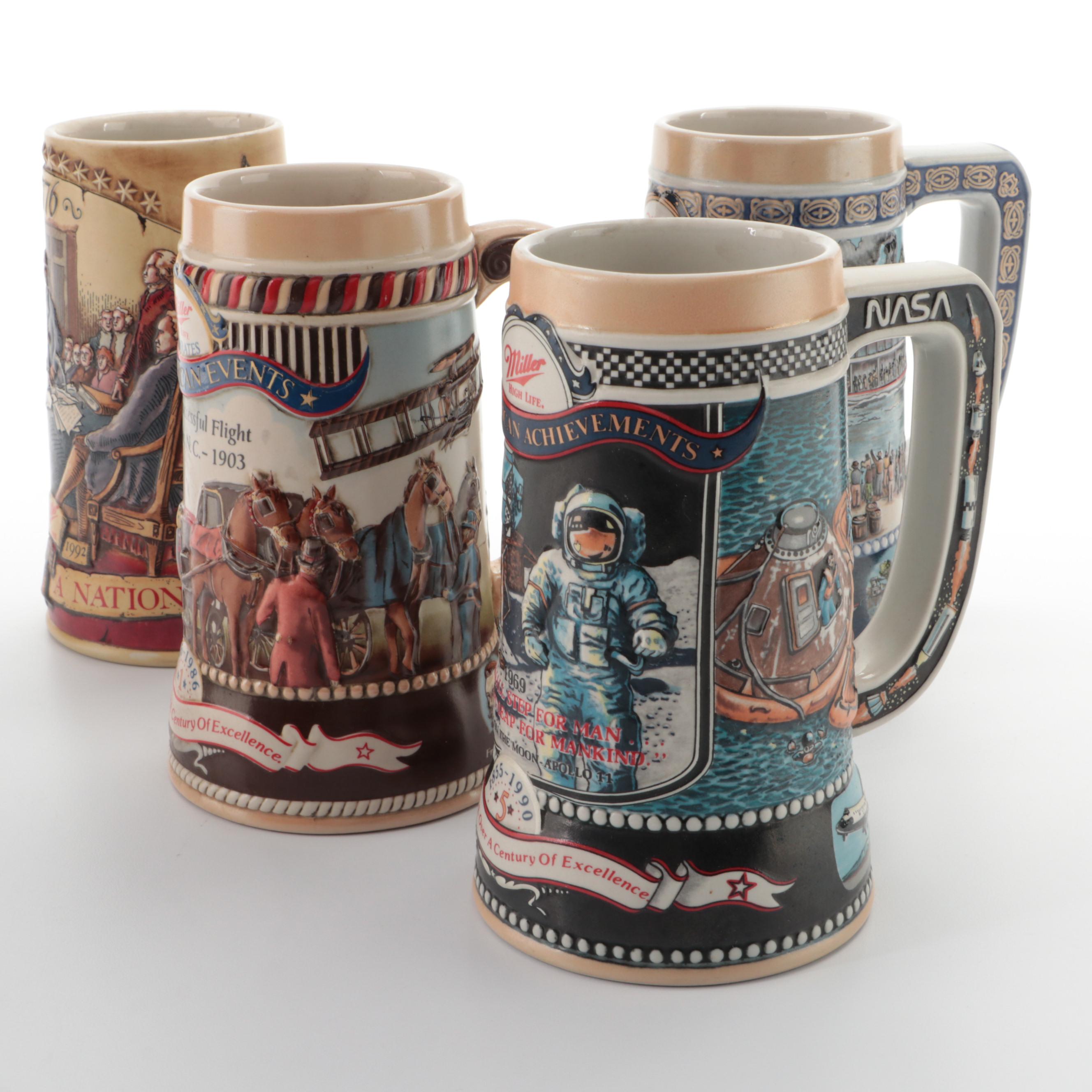 Miller High Life "Great American Achievements" and More Ceramic Beer Steins