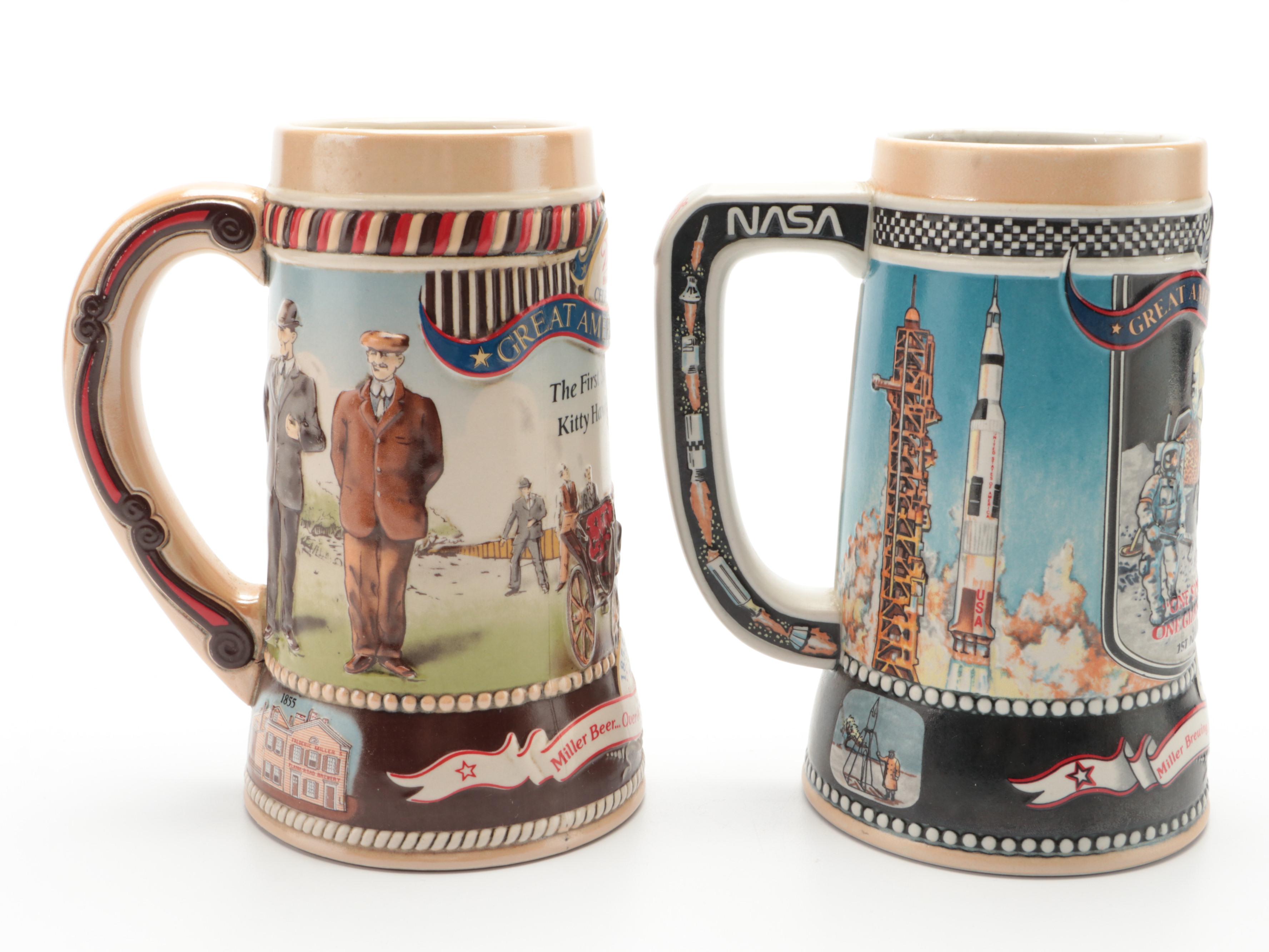 Miller High Life "Great American Achievements" and More Ceramic Beer Steins