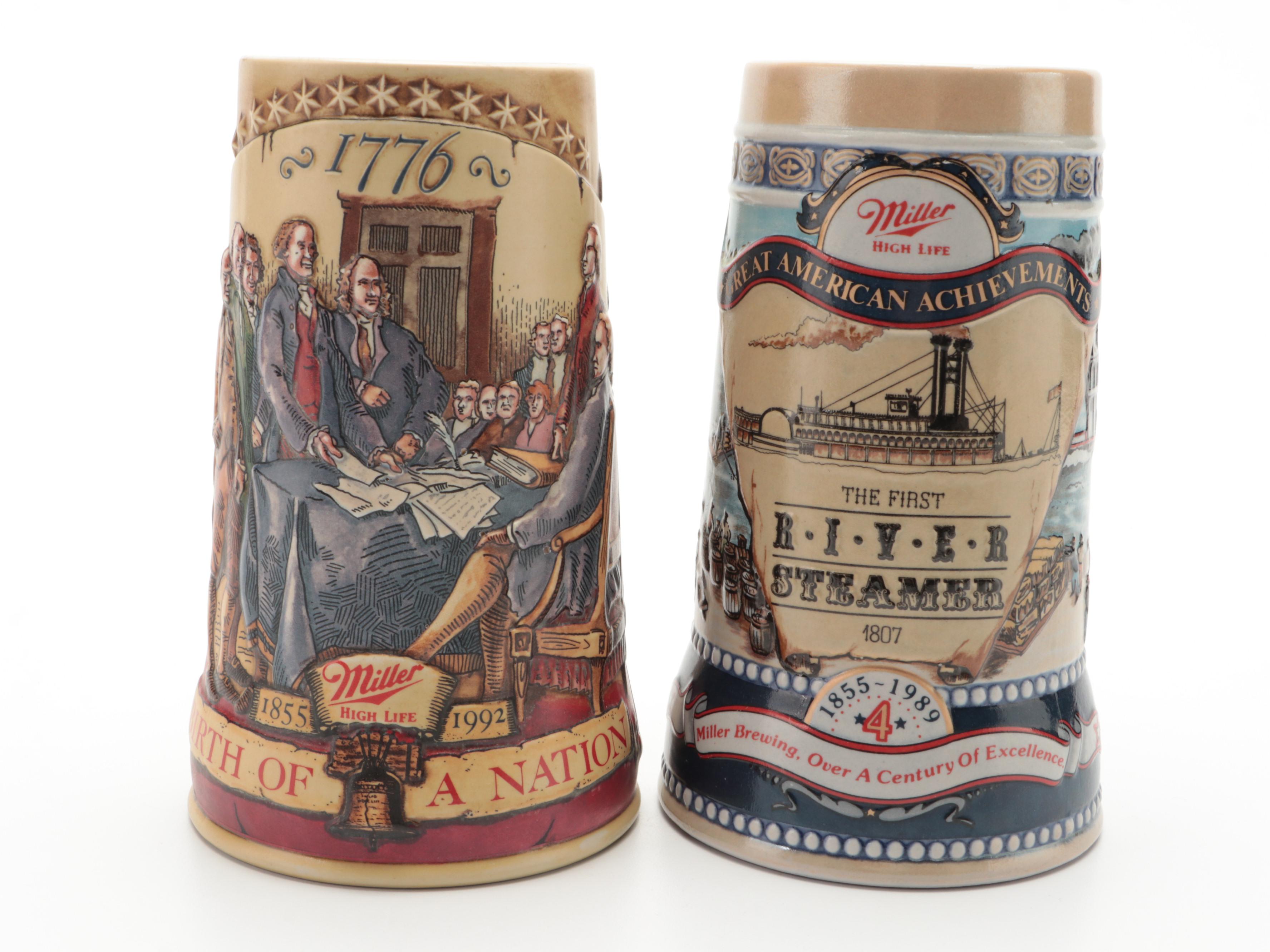 Miller High Life "Great American Achievements" and More Ceramic Beer Steins