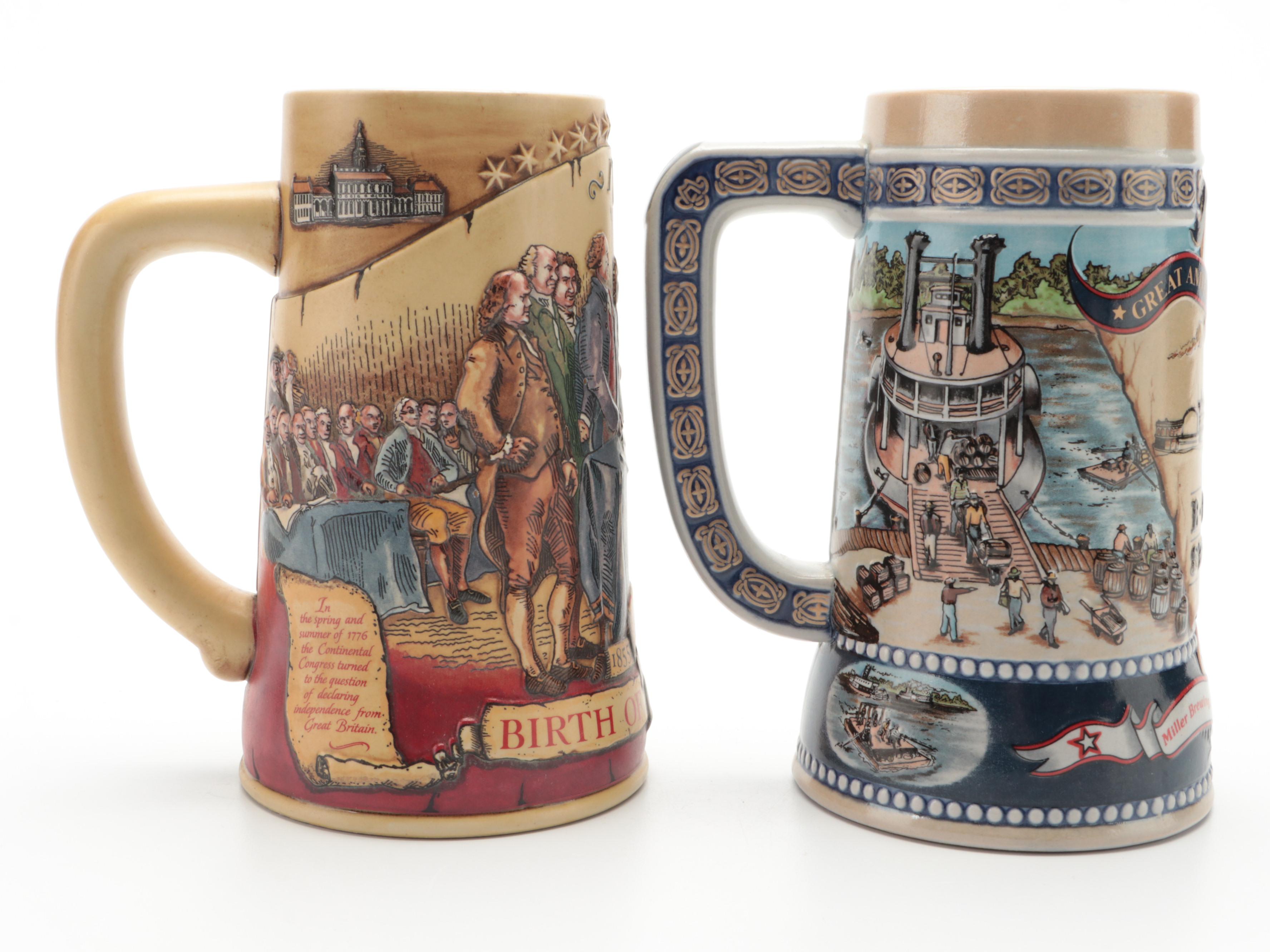 Miller High Life "Great American Achievements" and More Ceramic Beer Steins