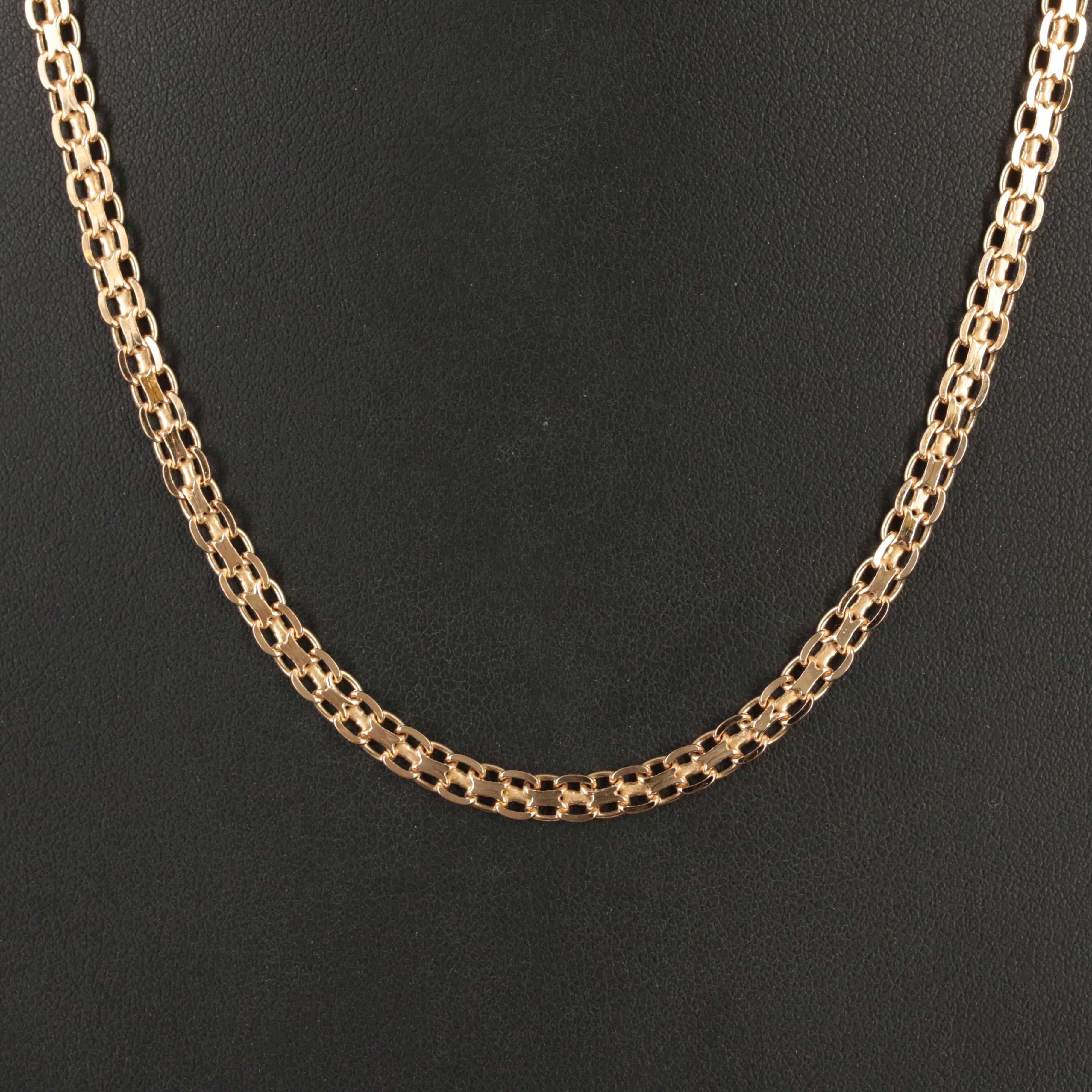 Italian 18K Bismark Chain Necklace