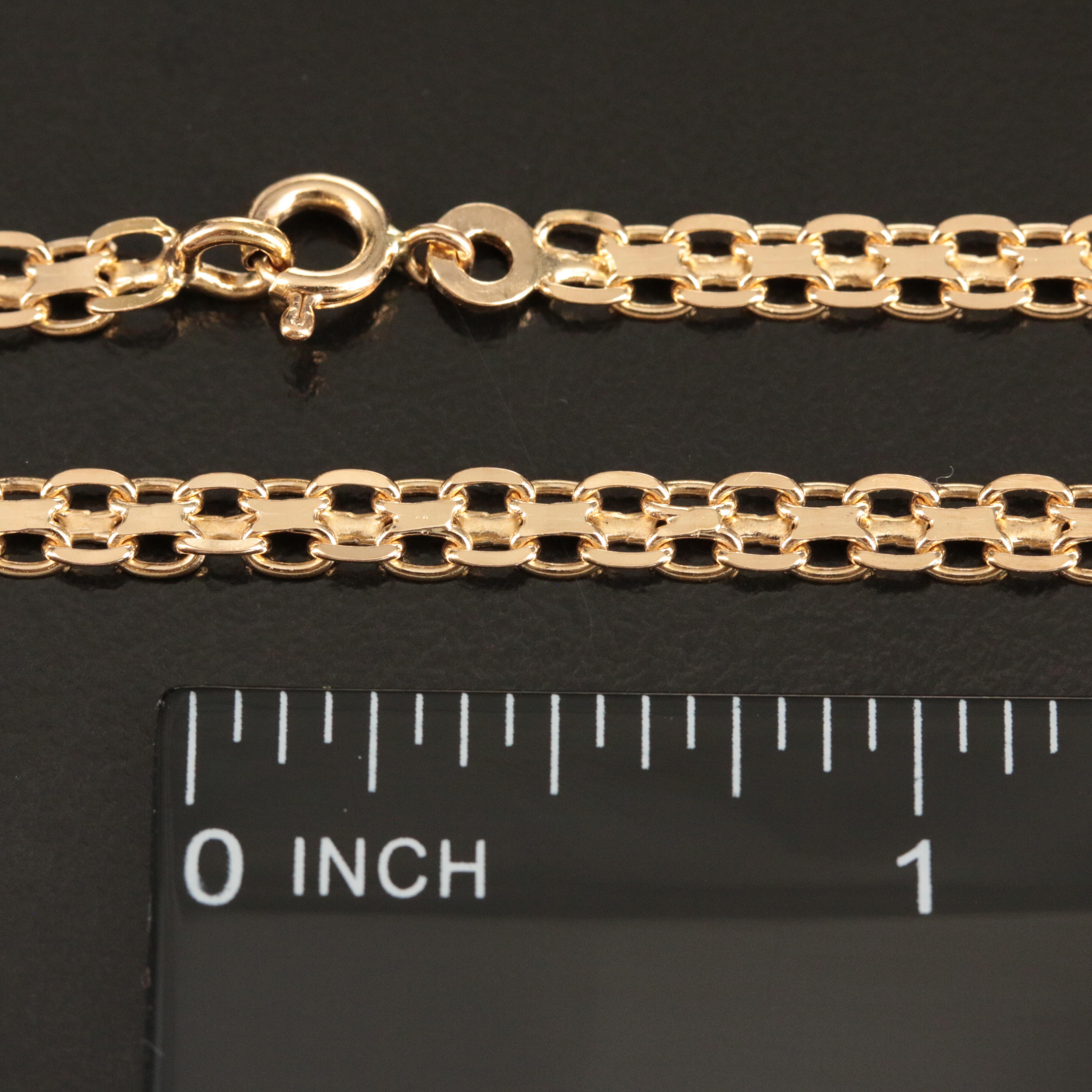 Italian 18K Bismark Chain Necklace