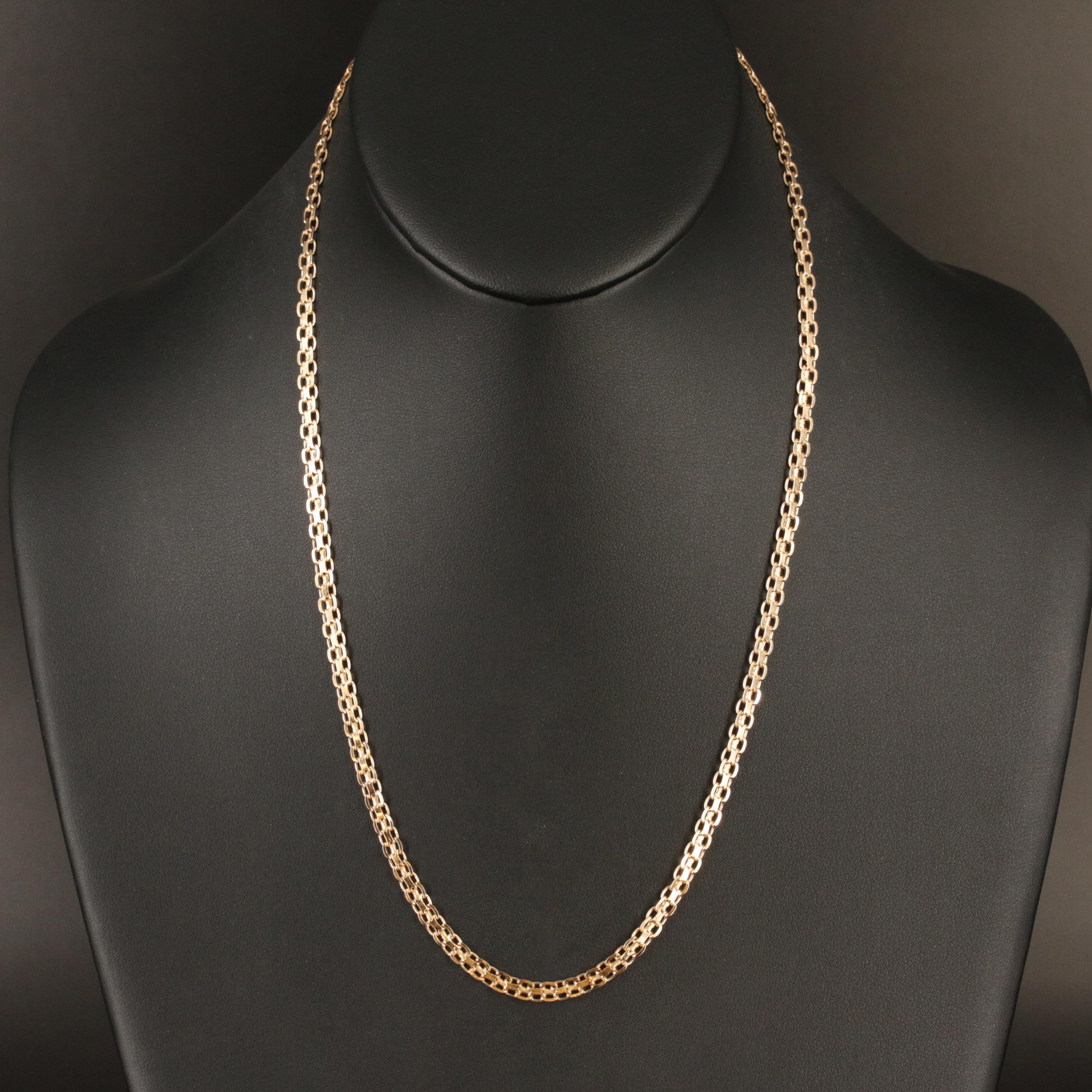 Italian 18K Bismark Chain Necklace