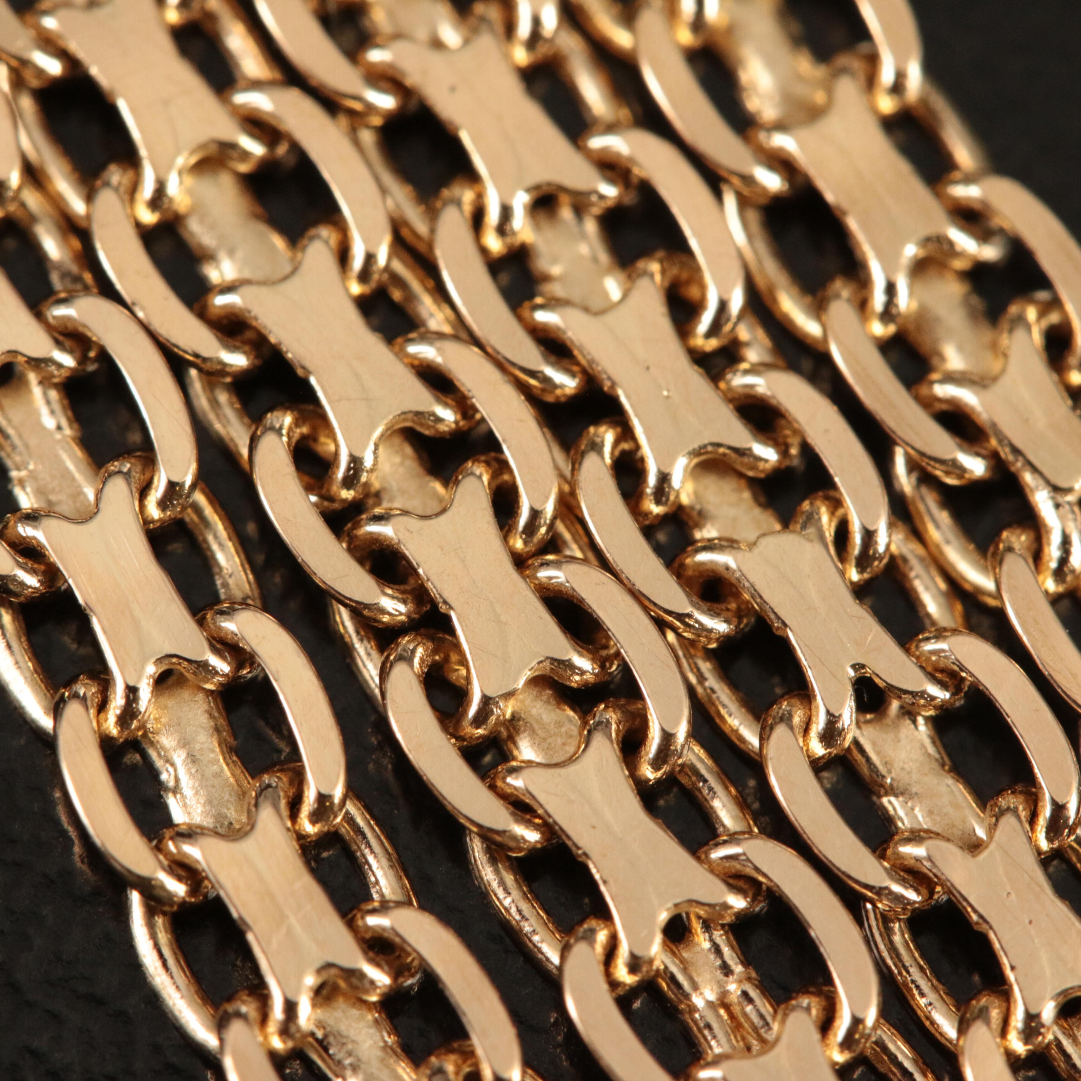 Italian 18K Bismark Chain Necklace