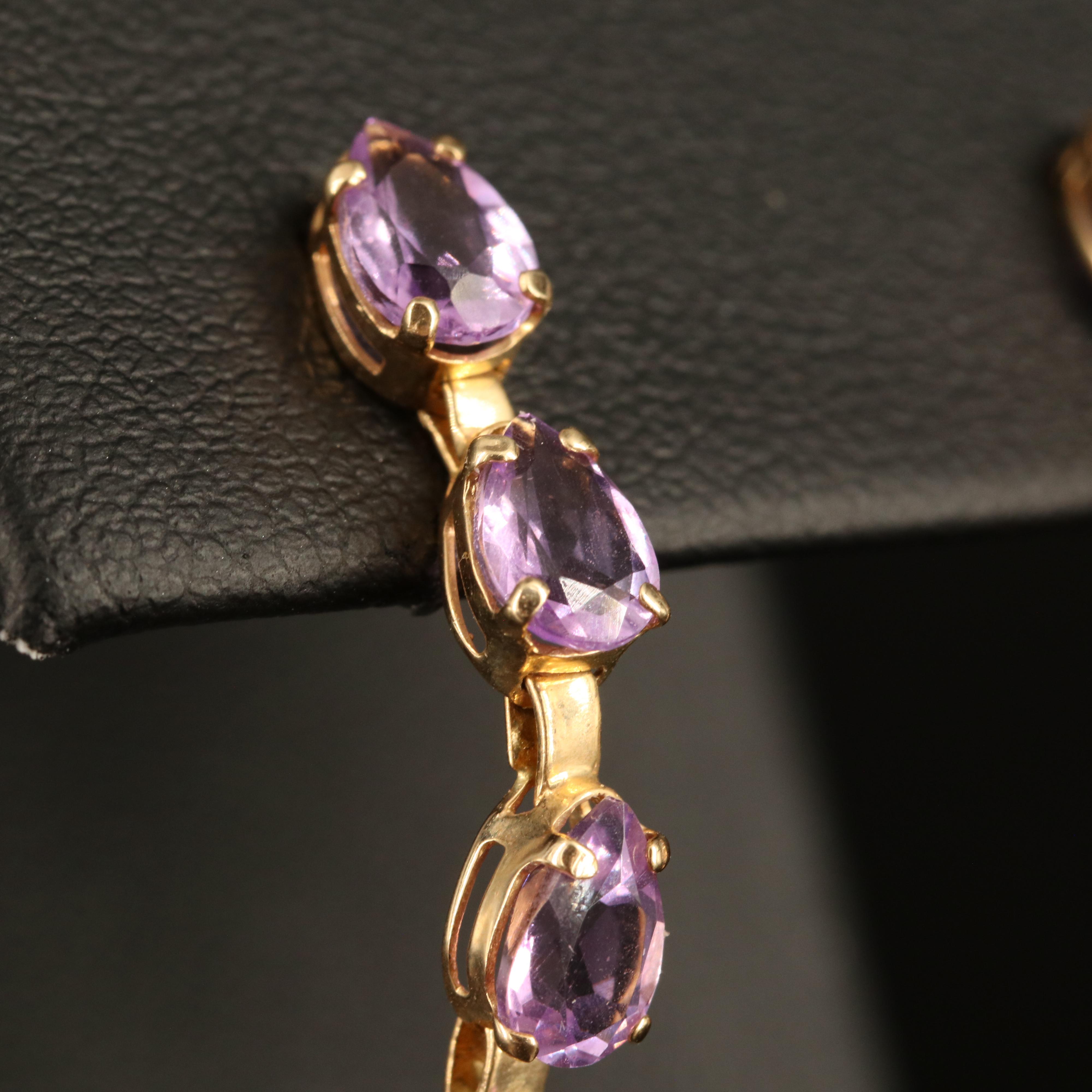 14K Amethyst Earrings