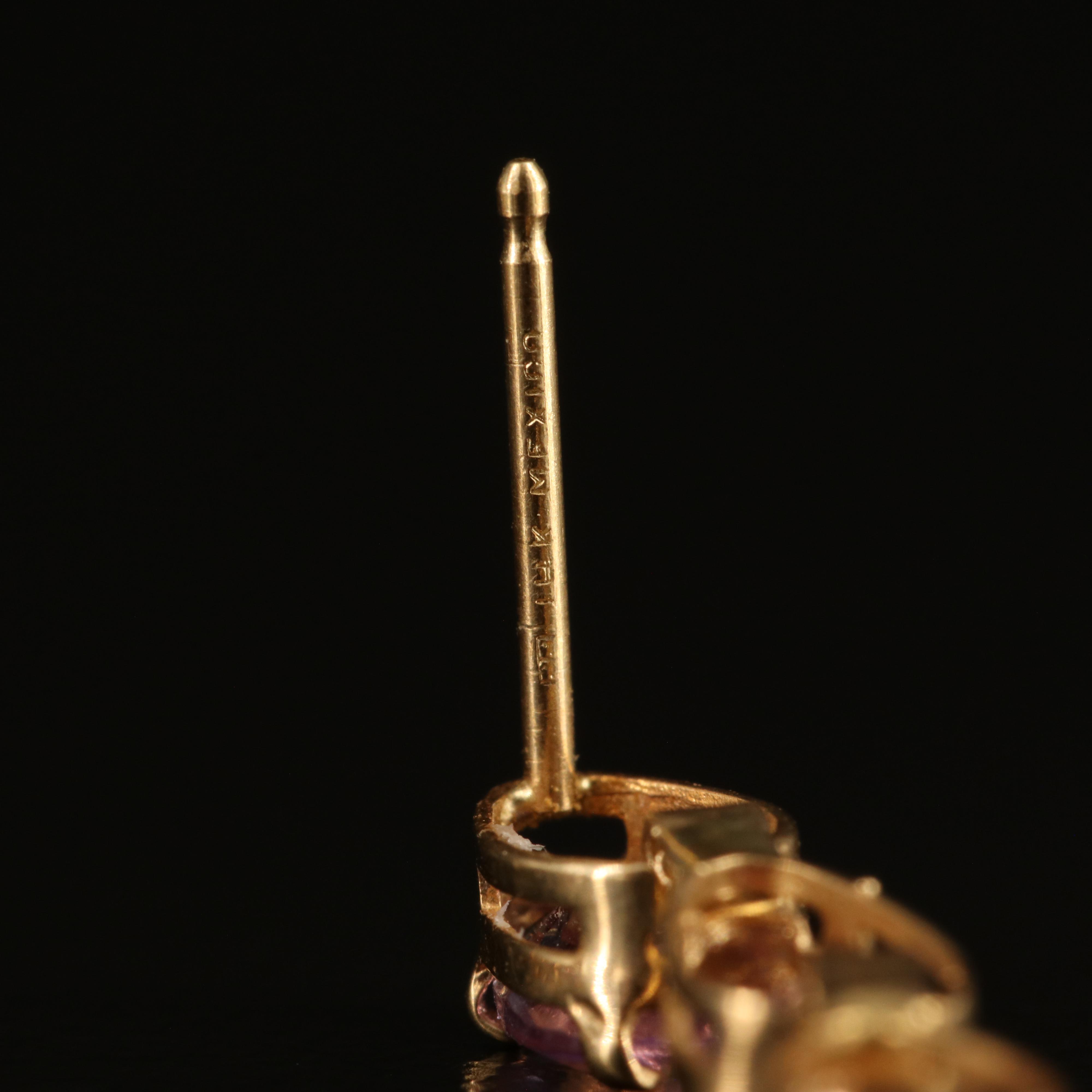 14K Amethyst Earrings