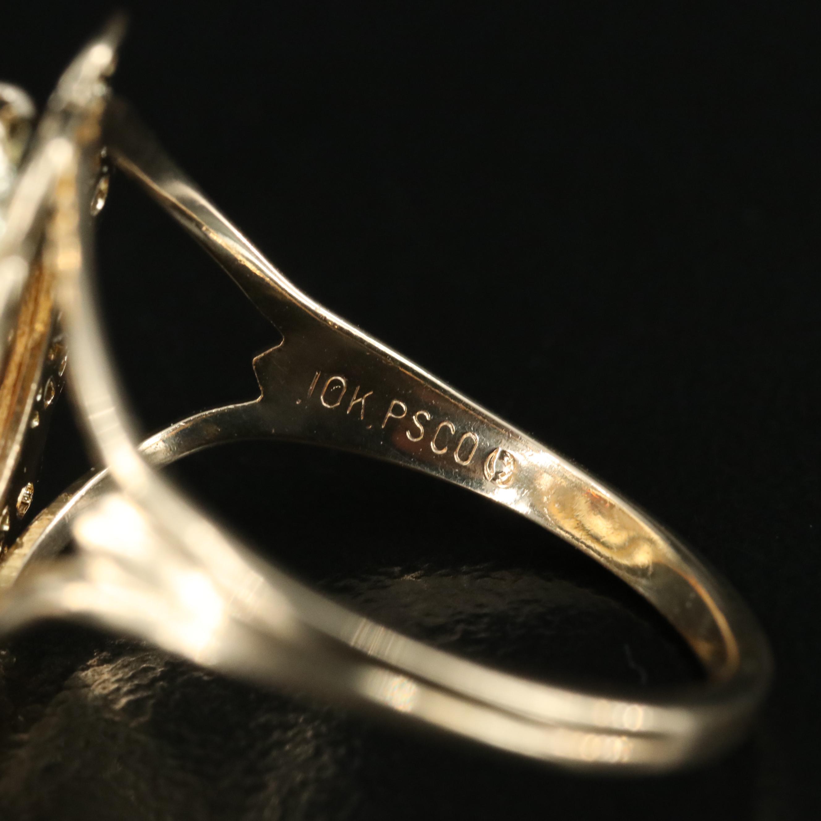 10K Opal and Garnet Ring