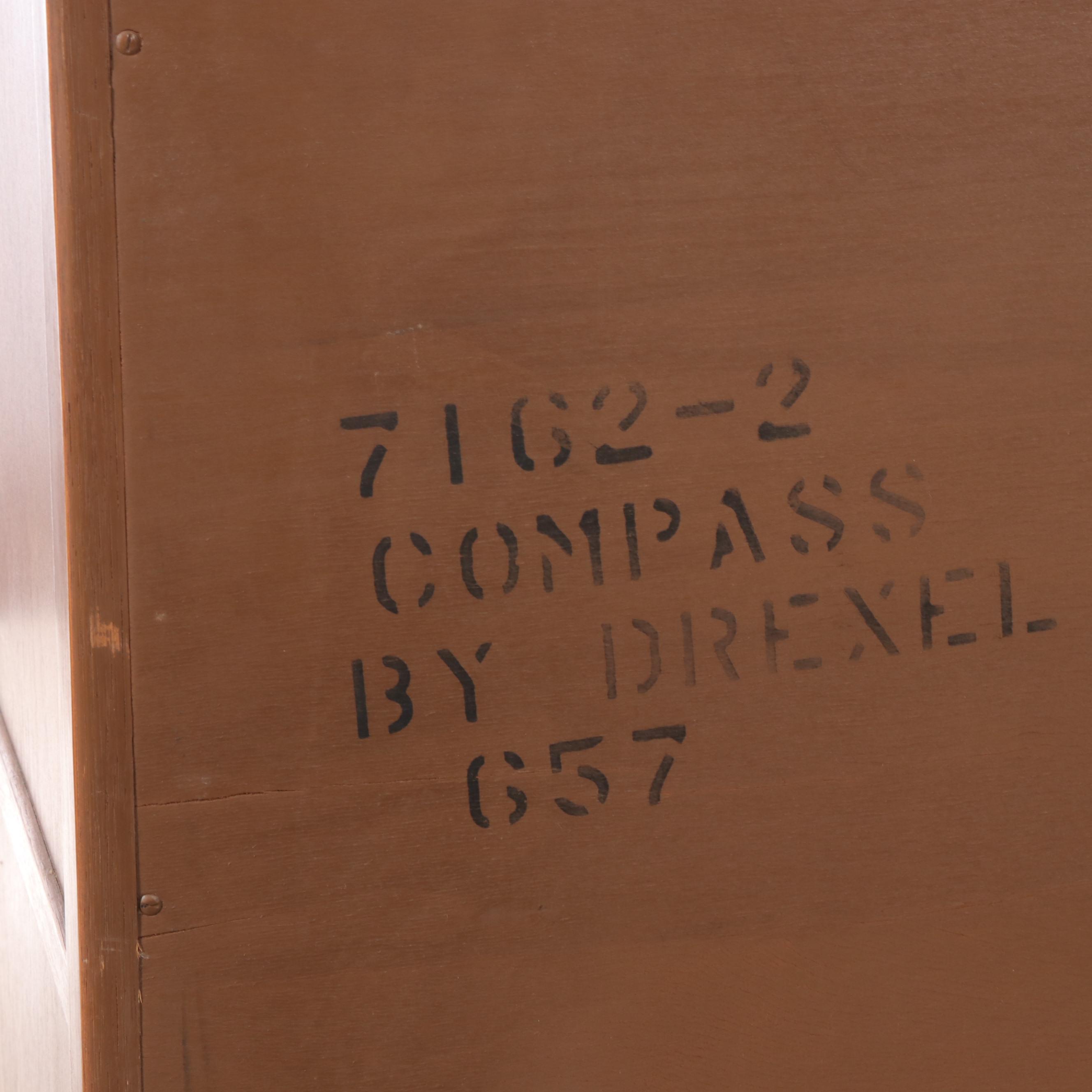Compass by Drexel Walnut Dresser with Folding Mirror, Mid to Late 20th Century