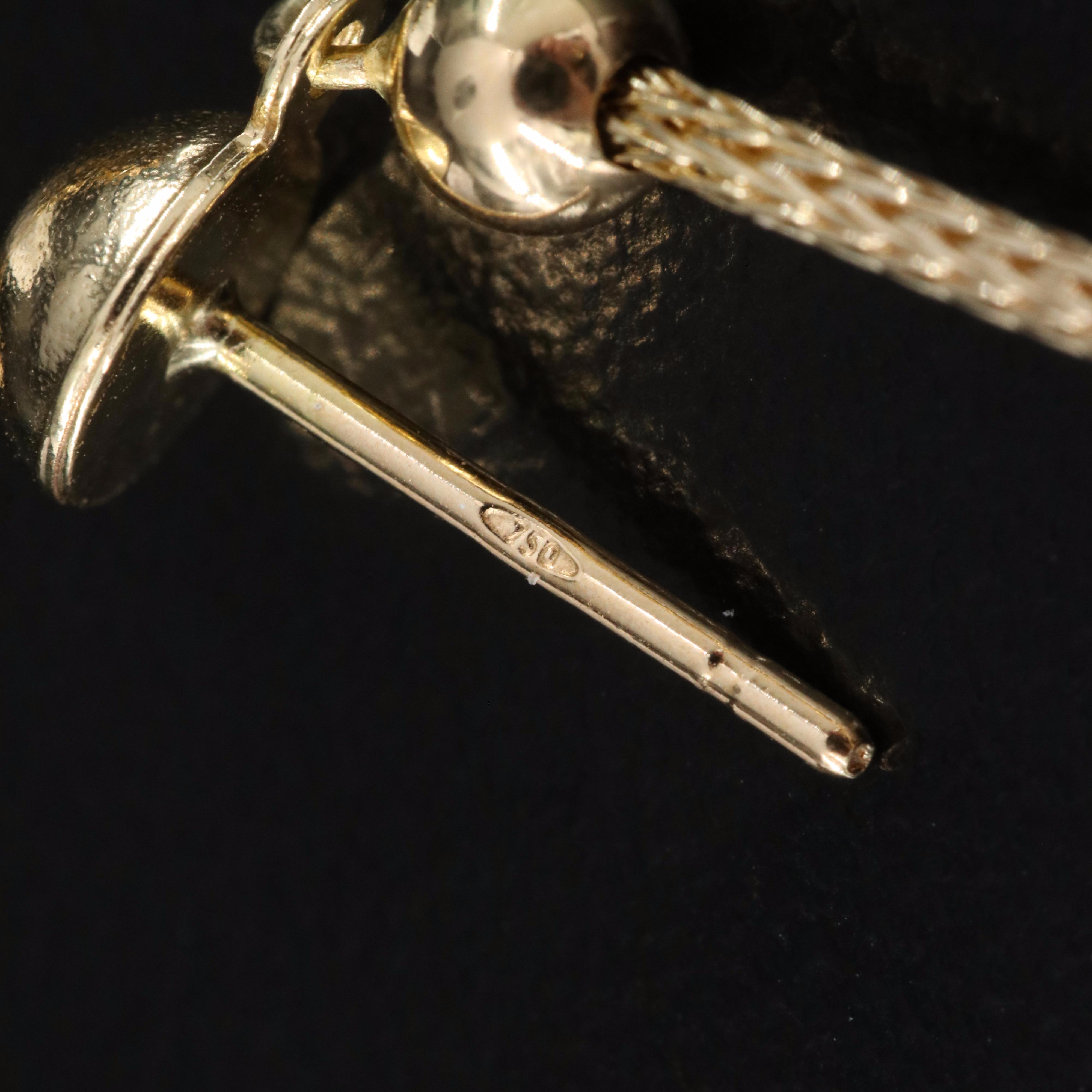 18K Diamond-Cut Ball Earrings