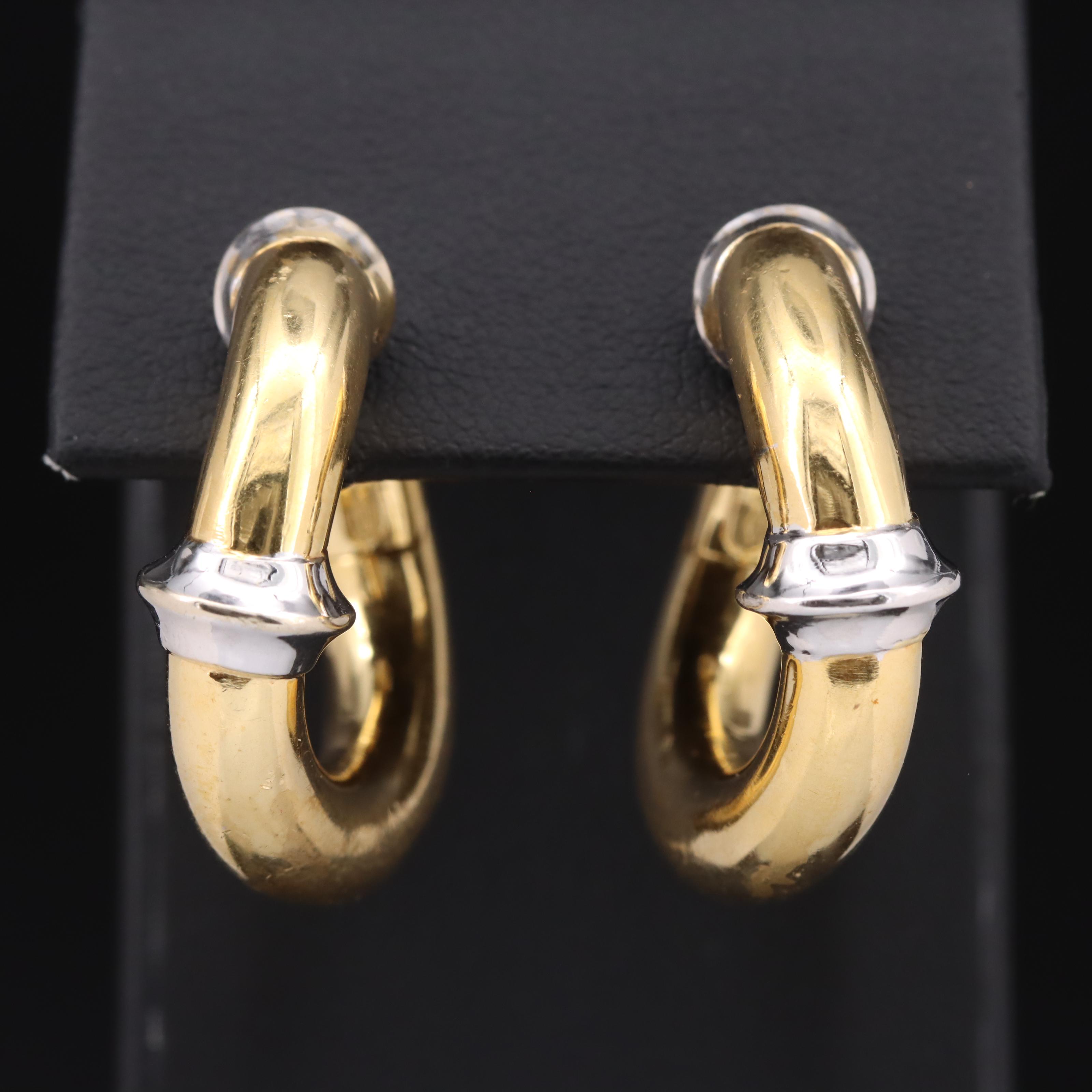 Italian 18K Hoop Earrings