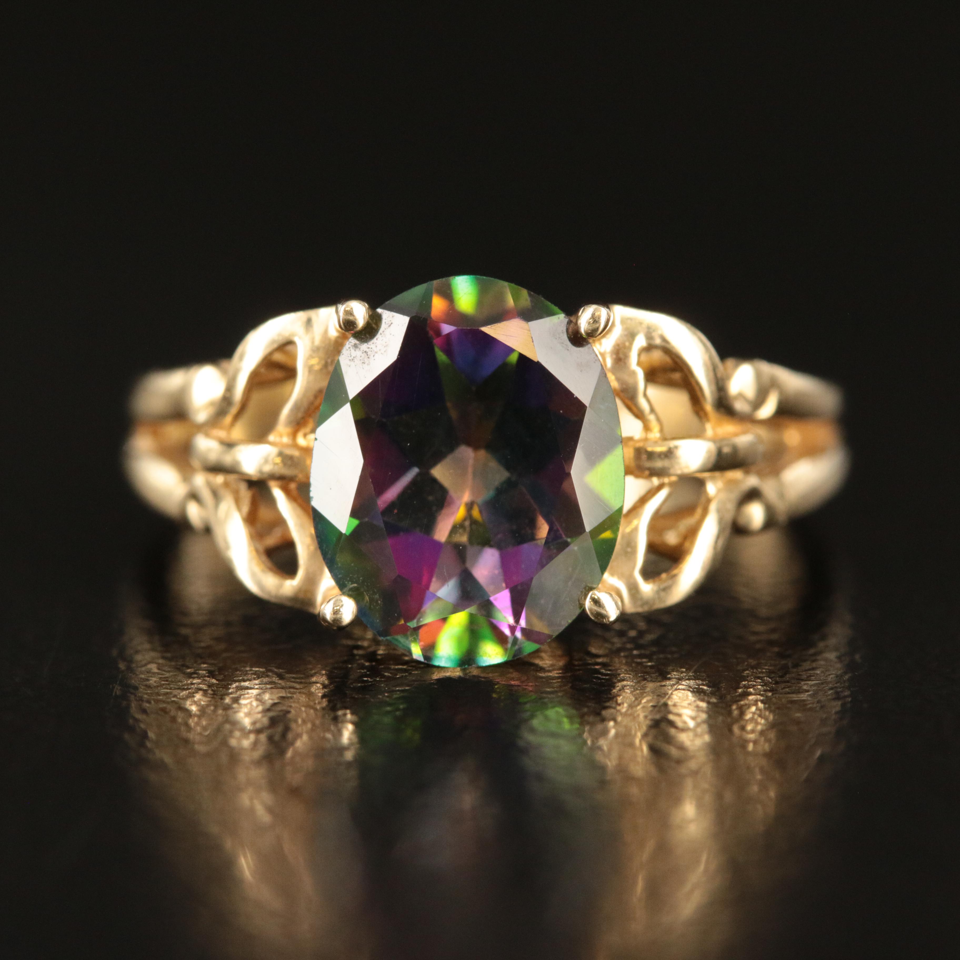 14K Mystic Topaz Ring