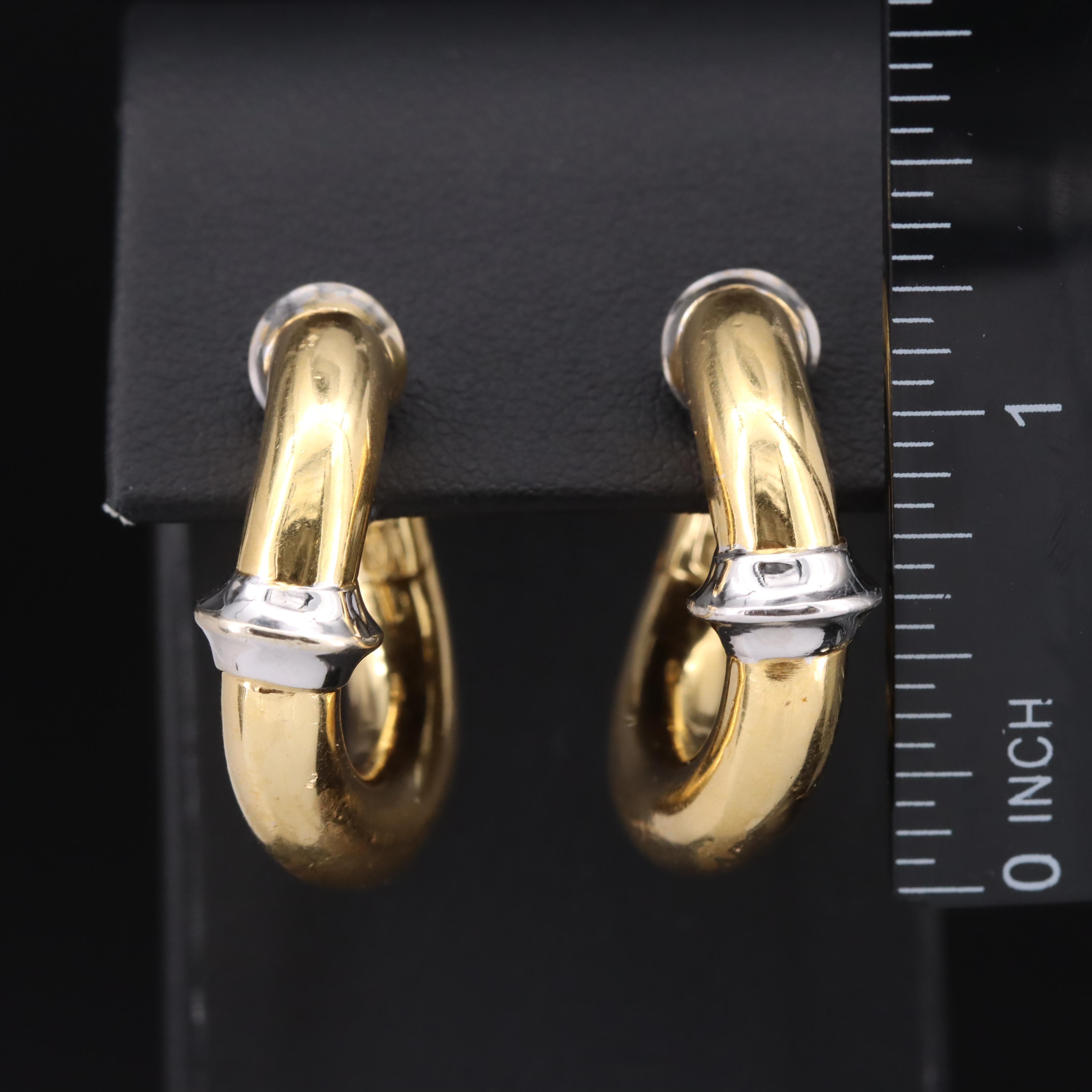 Italian 18K Hoop Earrings