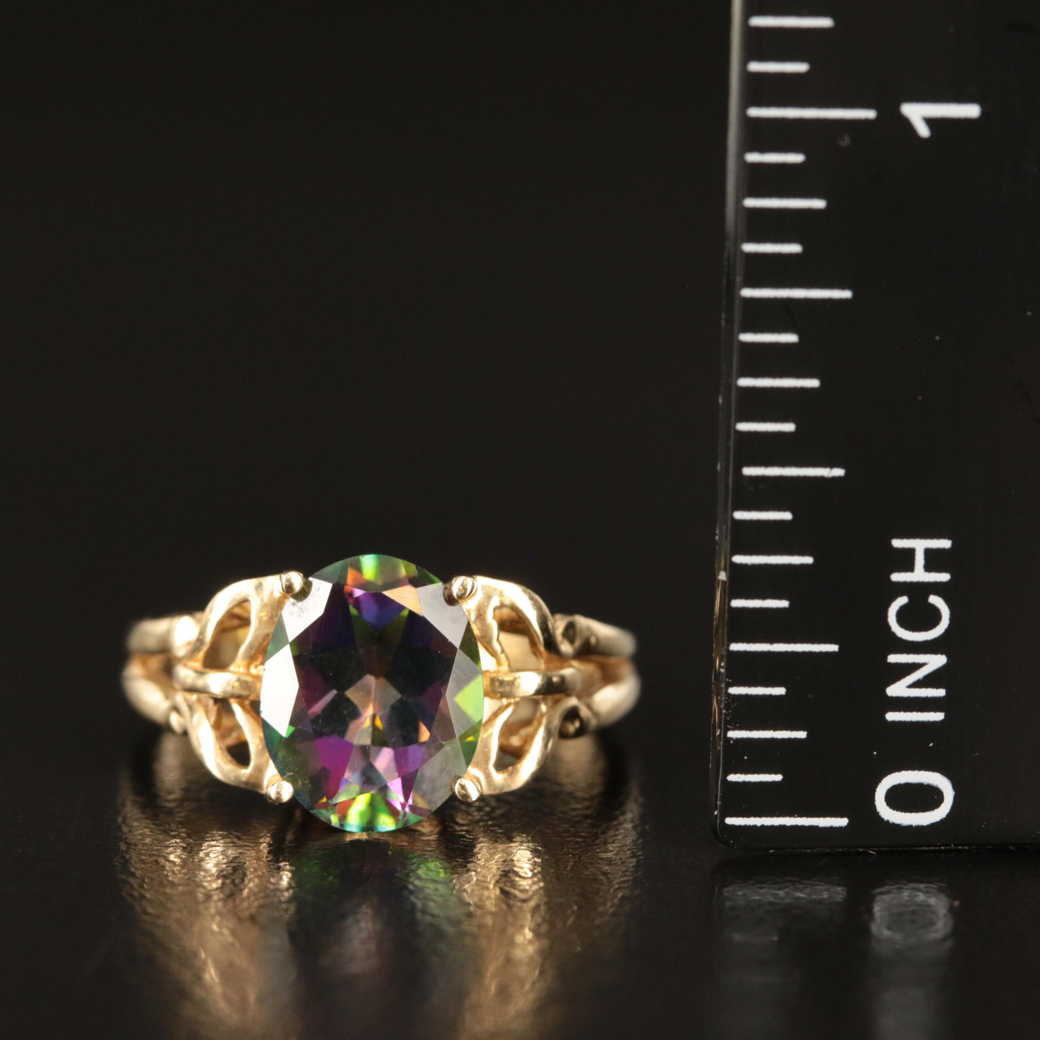14K Mystic Topaz Ring