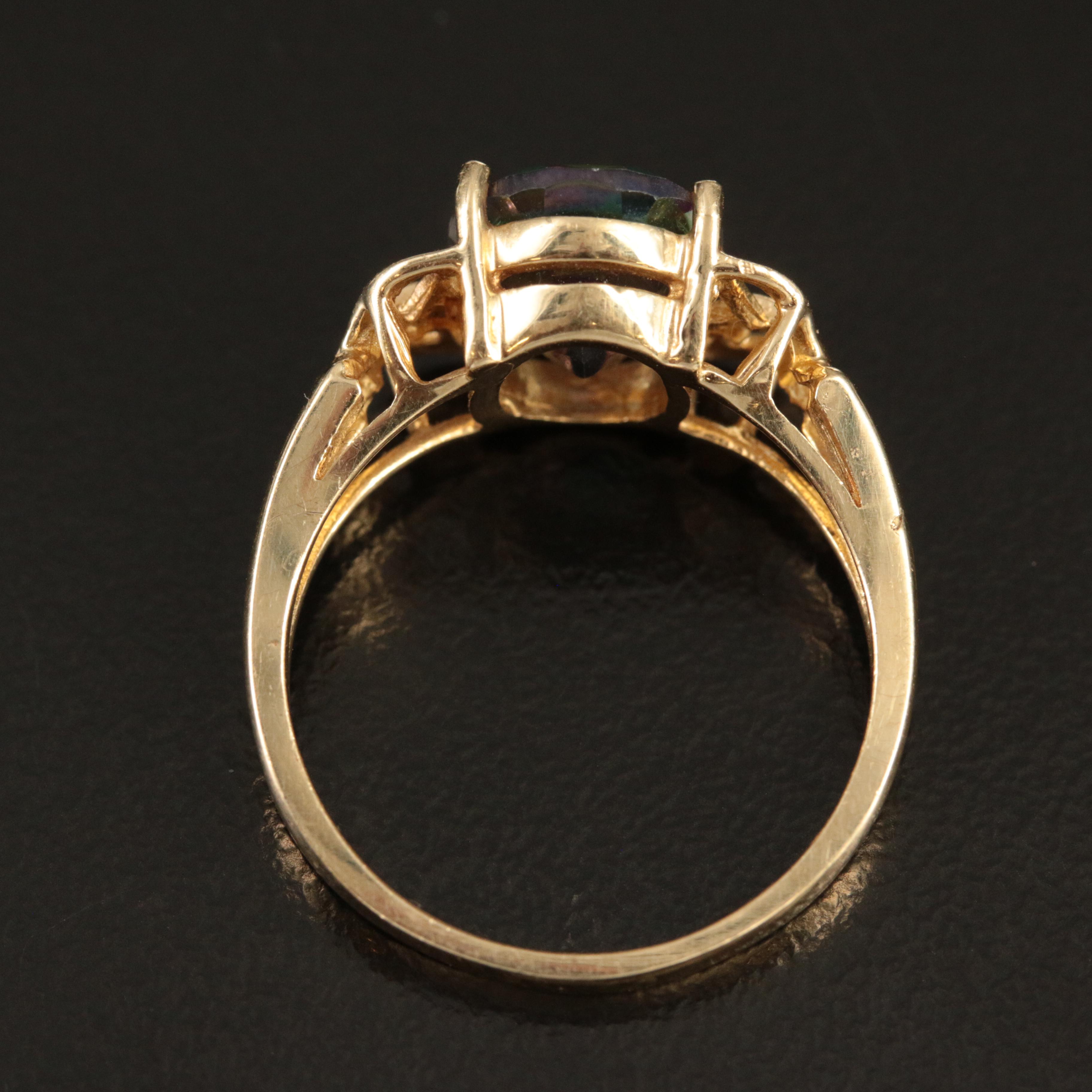 14K Mystic Topaz Ring