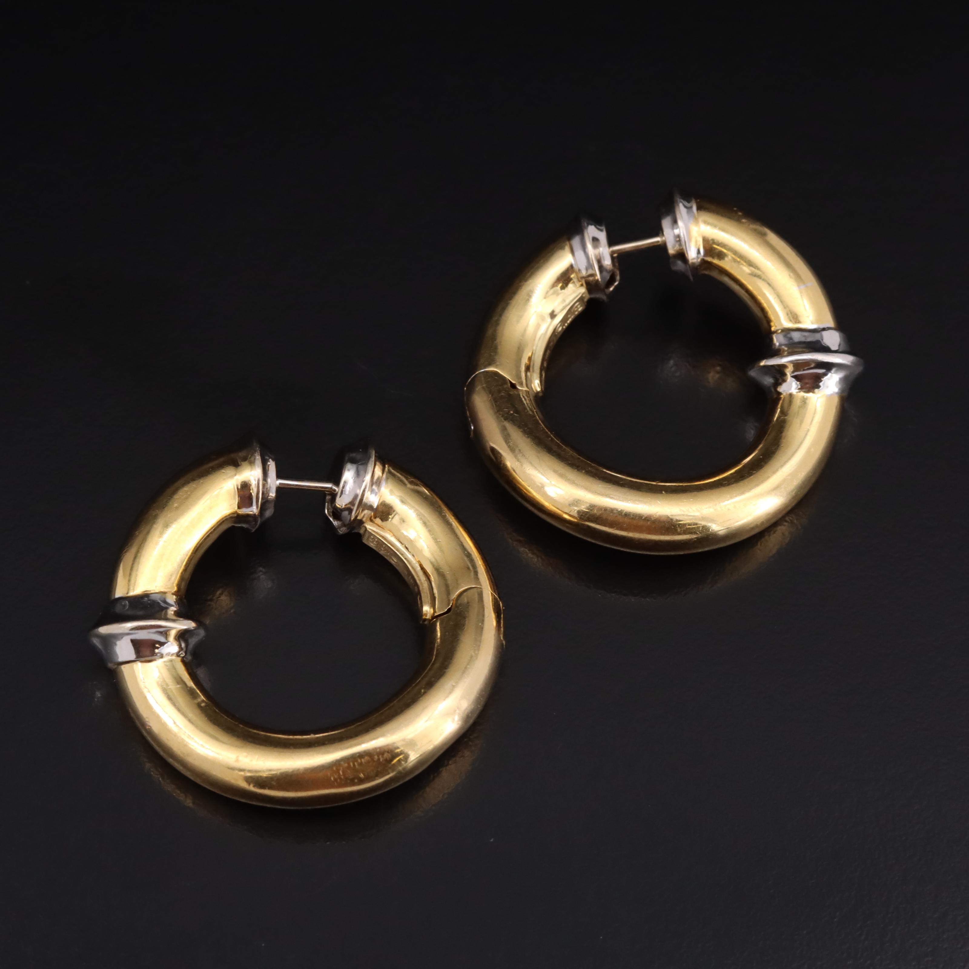 Italian 18K Hoop Earrings