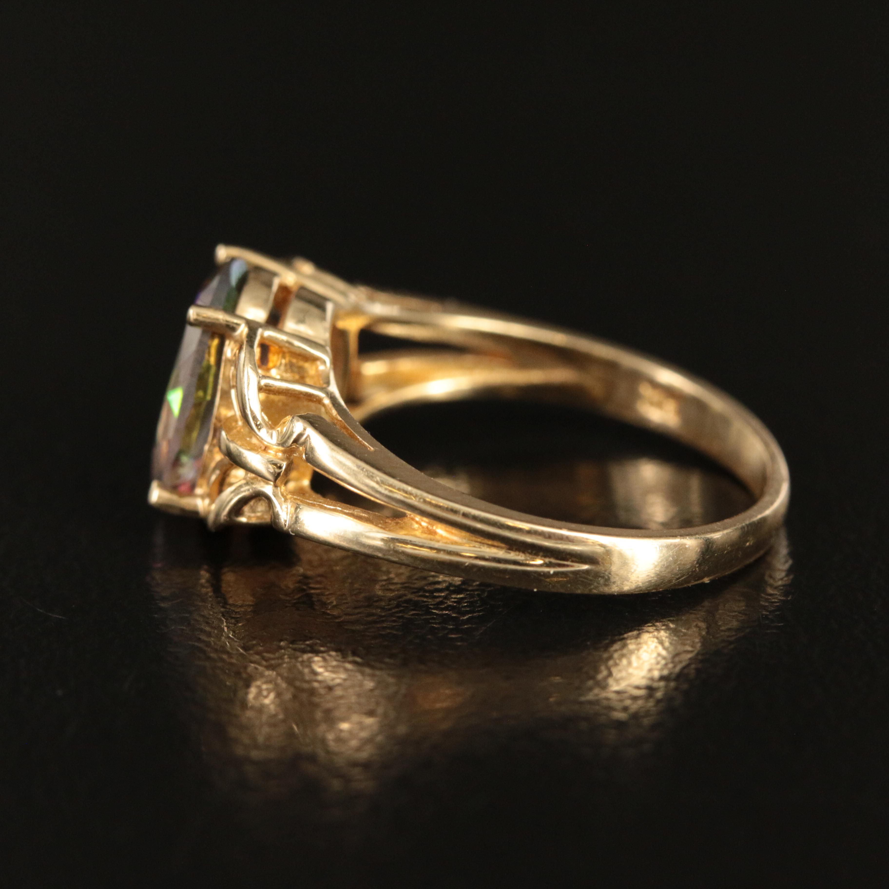 14K Mystic Topaz Ring