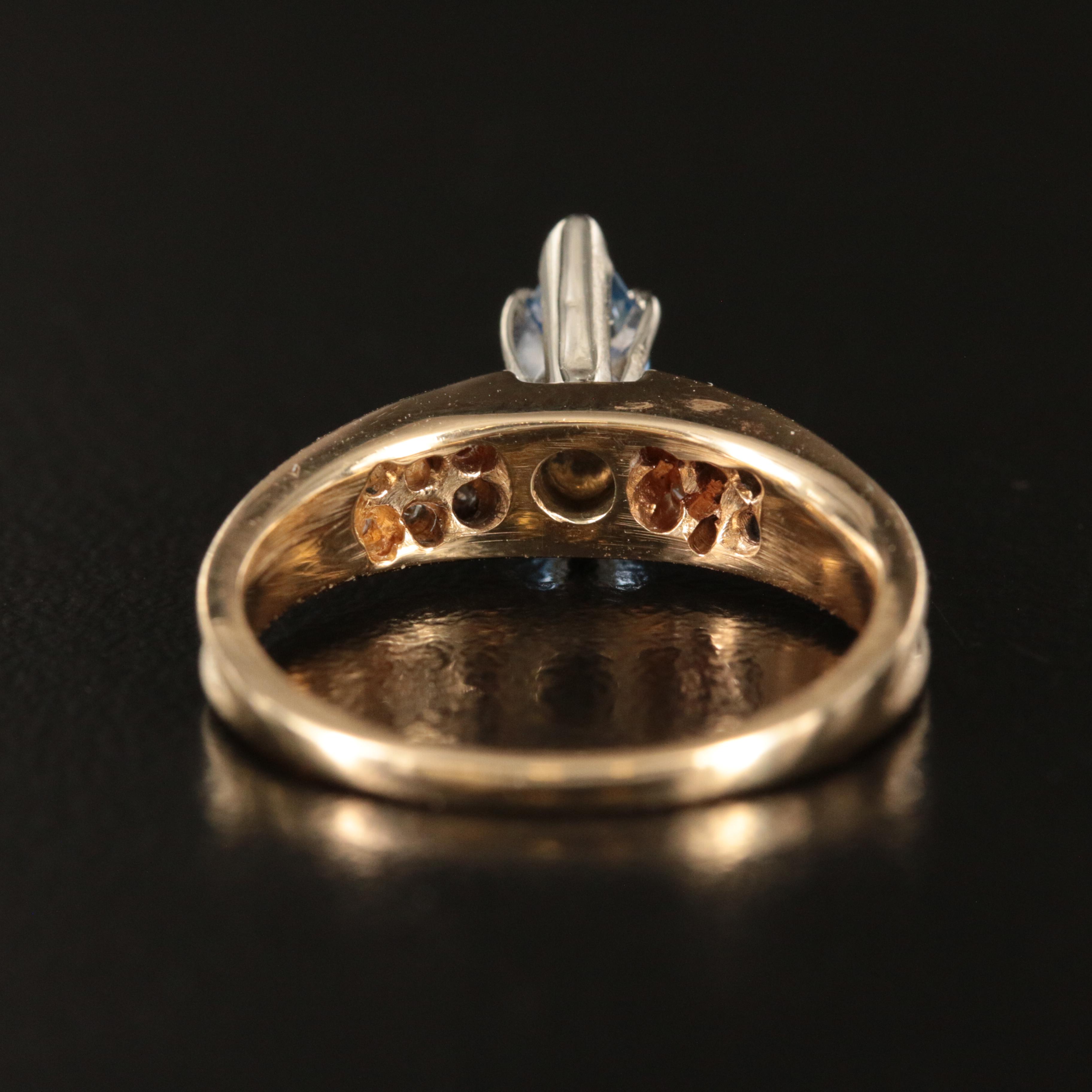 14K Sapphire and Diamond Ring