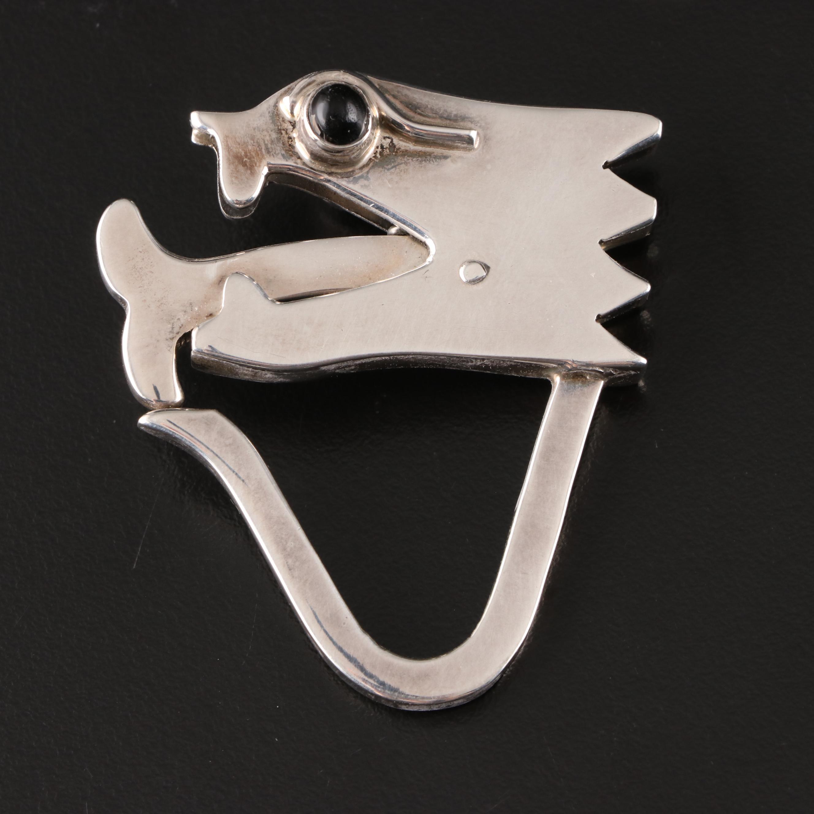 Mexican Sterling Silver Stone Inlaid Key Ring with Other Decorative Boxes