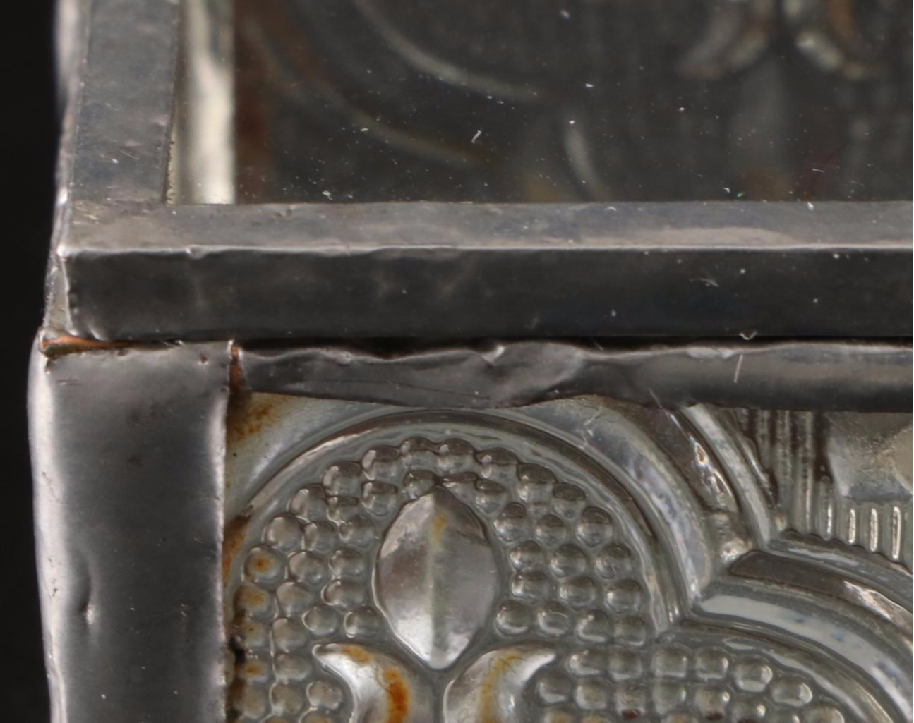 Mexican Sterling Silver Stone Inlaid Key Ring with Other Decorative Boxes