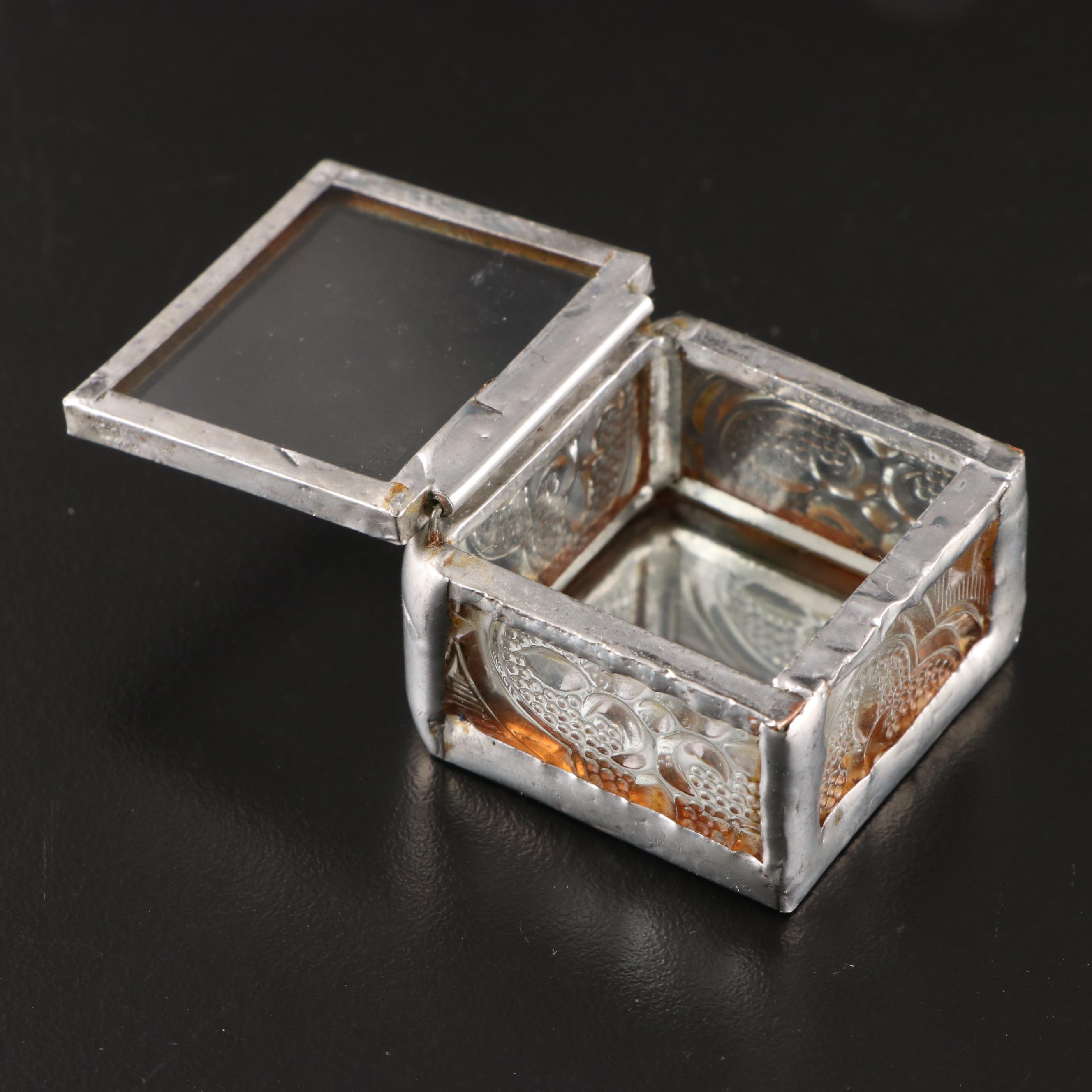 Mexican Sterling Silver Stone Inlaid Key Ring with Other Decorative Boxes