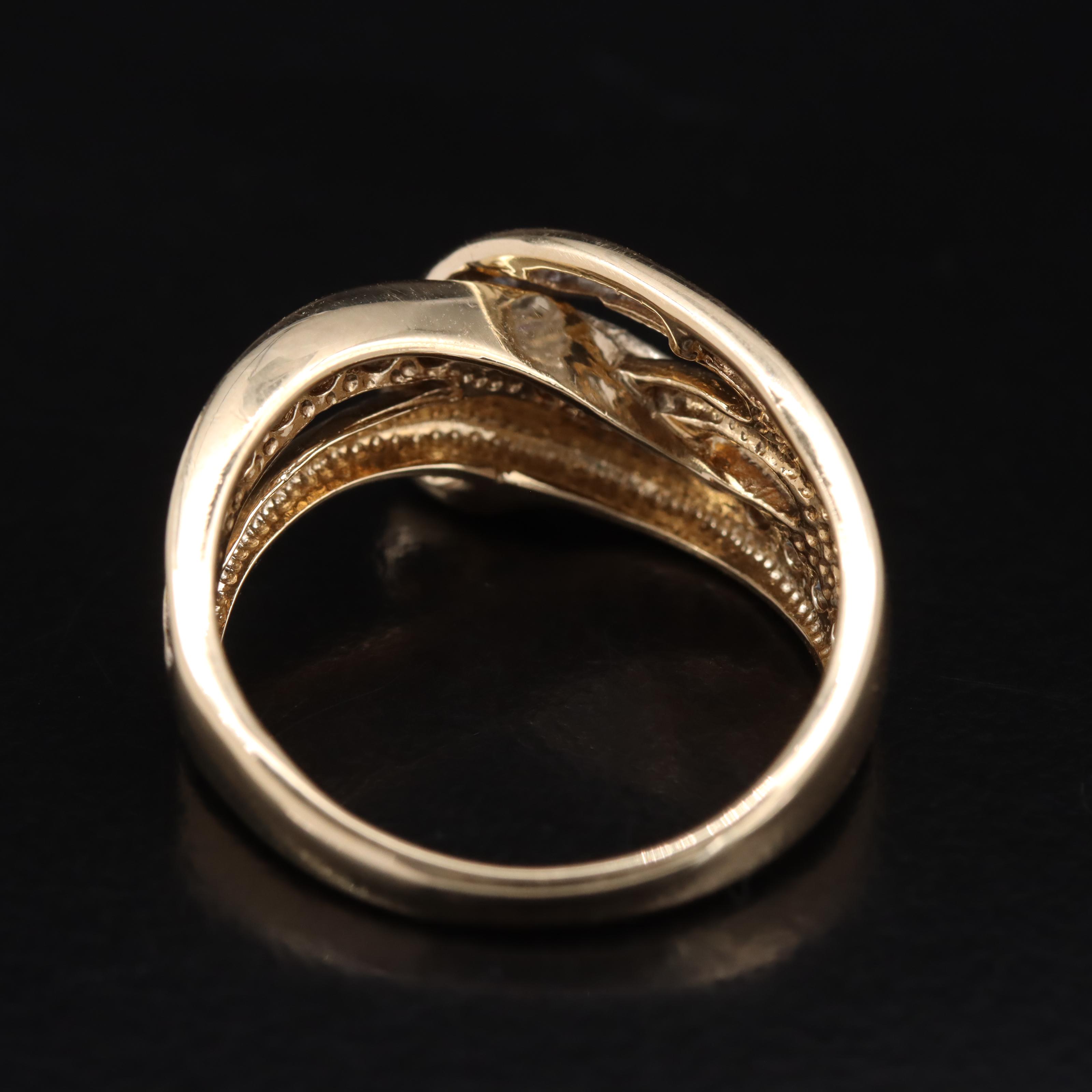 10K 0.50 CTW Diamond Knot Ring