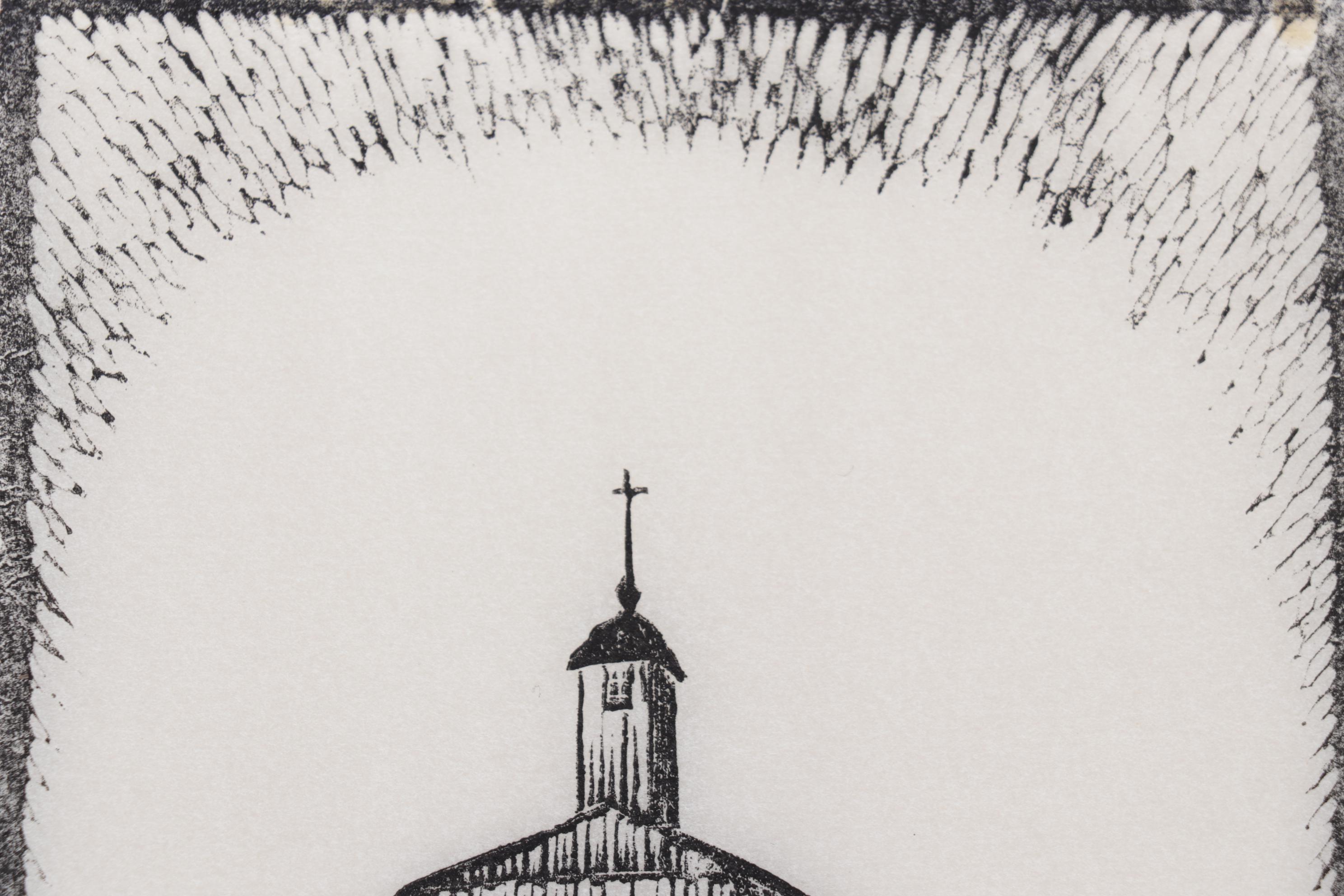 Swedish Woodcuts "Garpenberg's kyrka" and "Gruvkapell i Dala Finnhyttan," 1934