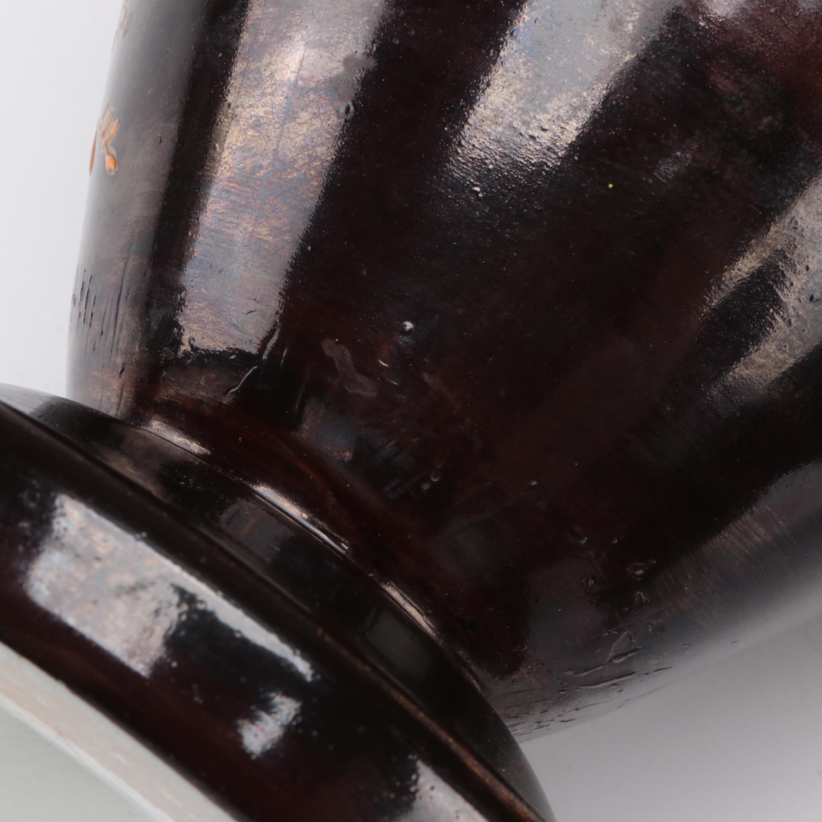 Pair of Victorian Enameled Opaline Glass Vases, Late 19th / Early 20th C.