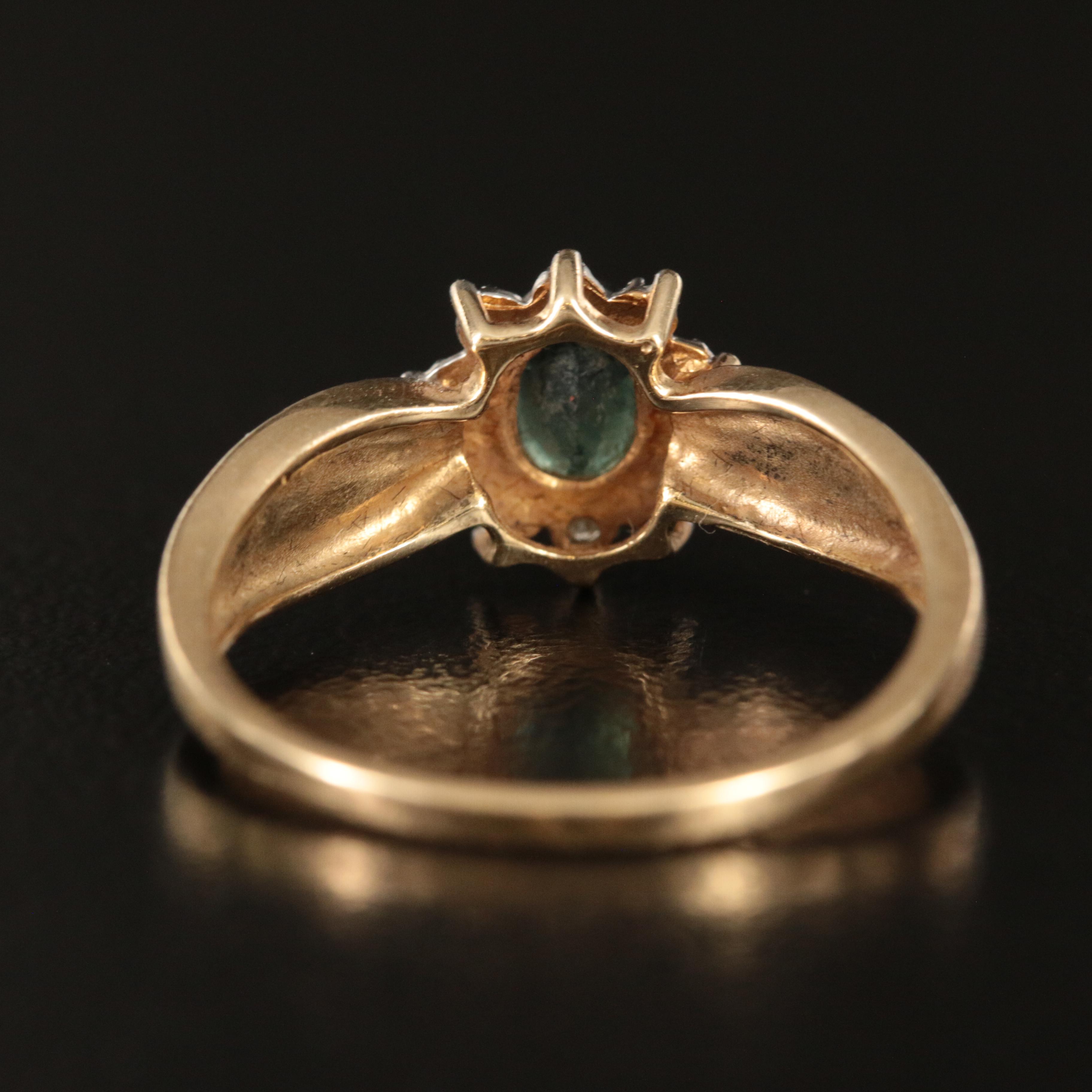 10K Sapphire and Diamond Ring