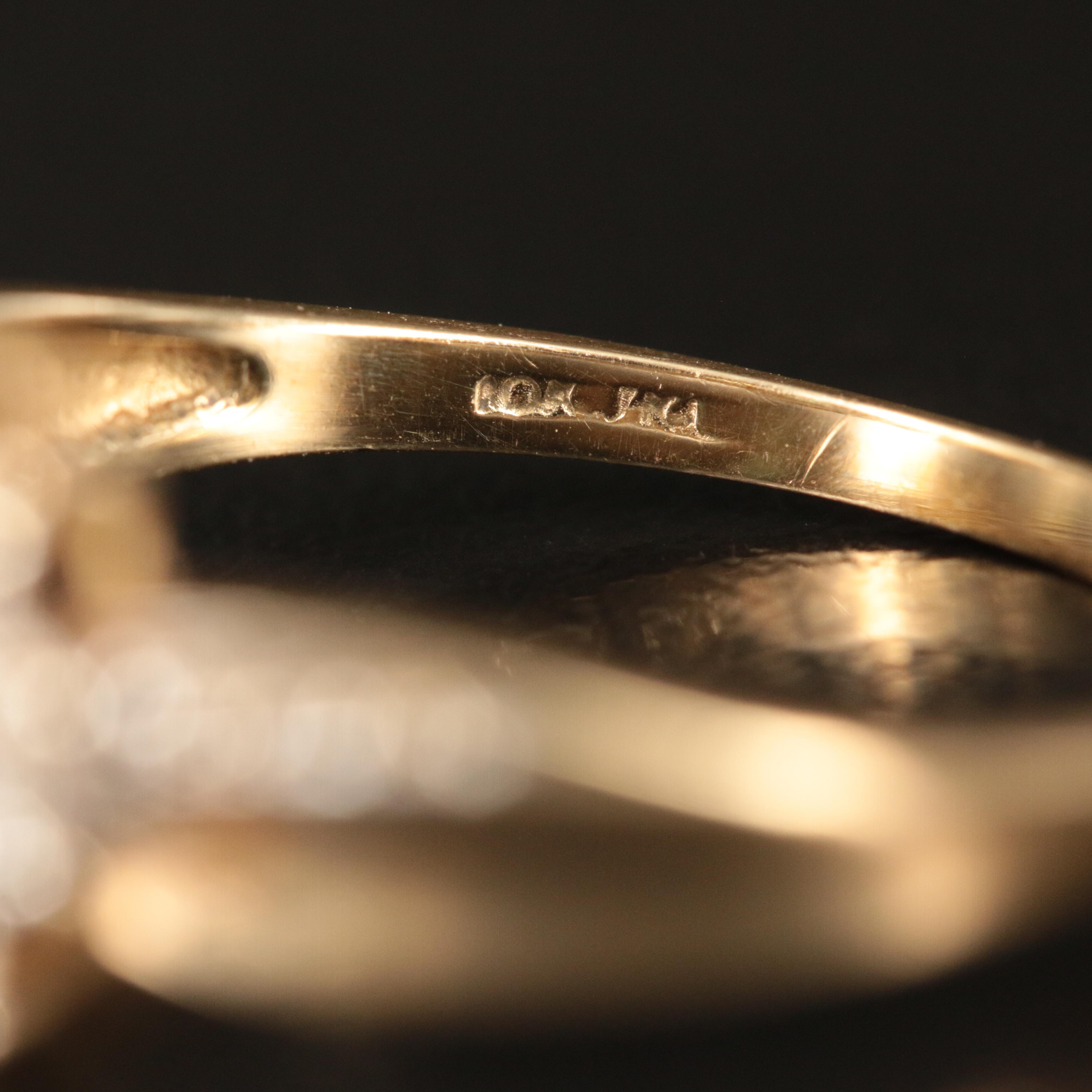 10K Sapphire and Diamond Ring