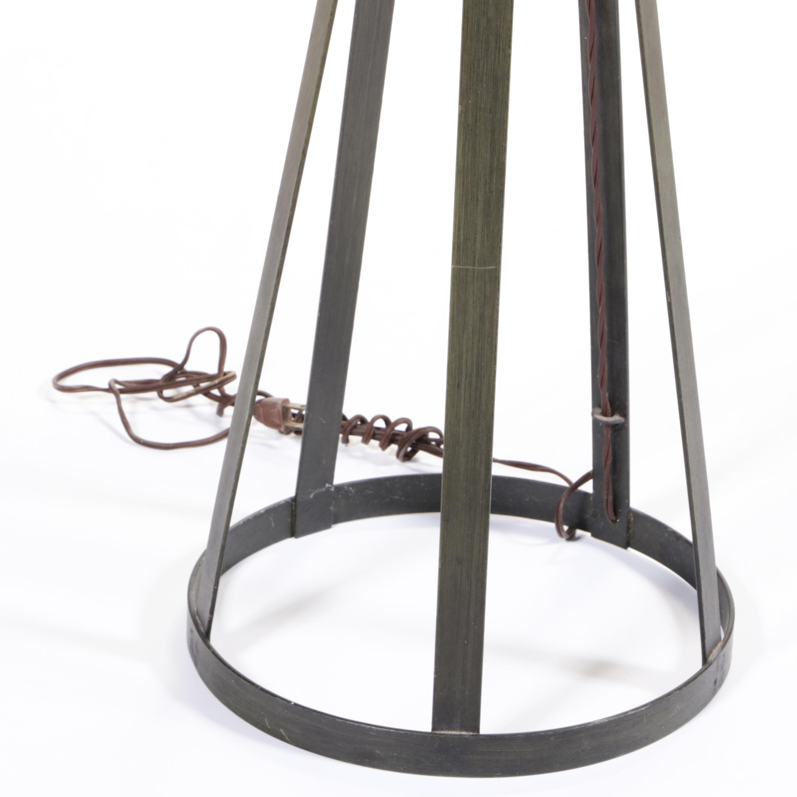 Modern Iron Strap Floor Standing Lamp, Mid-20th Century