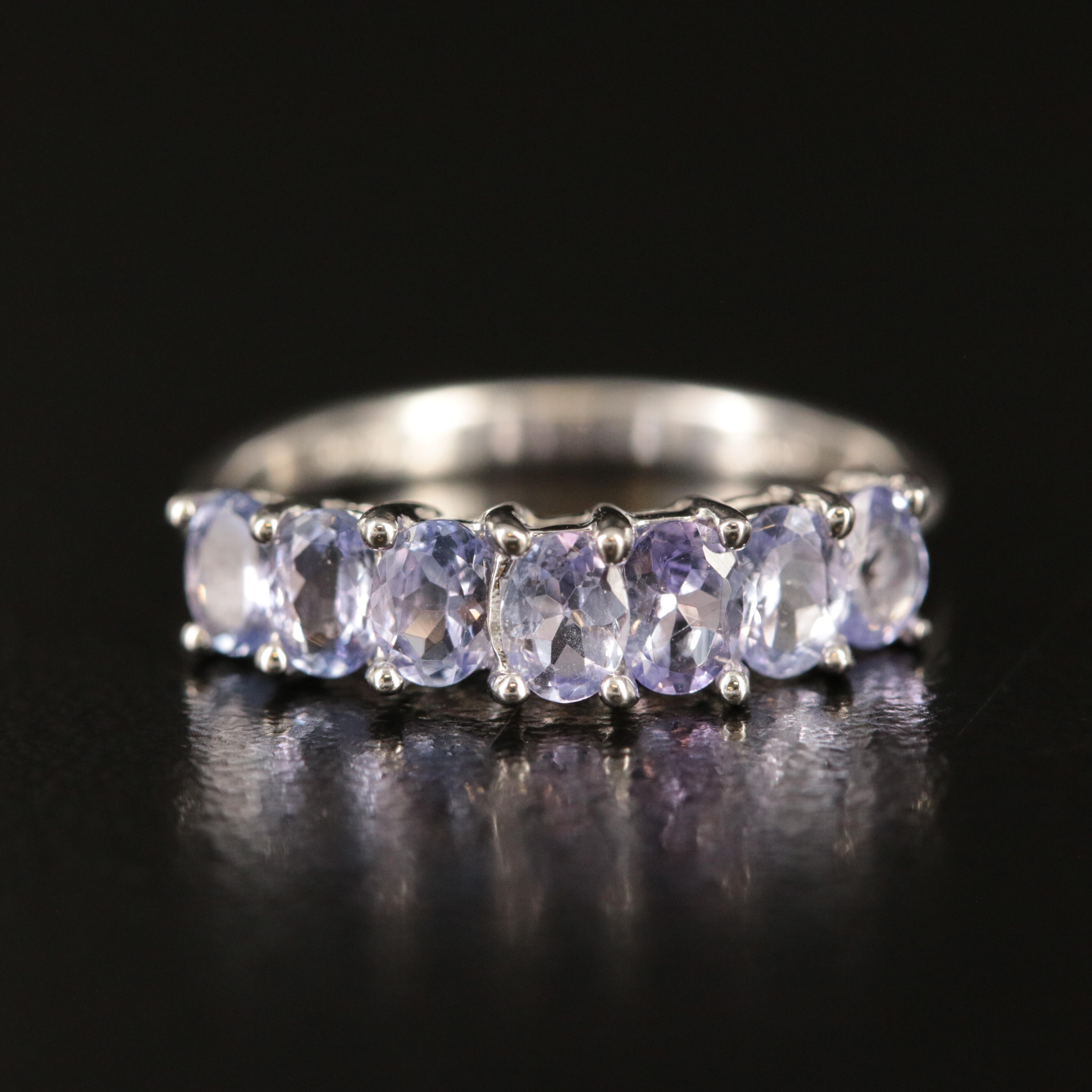 14K Tanzanite Stepped Band