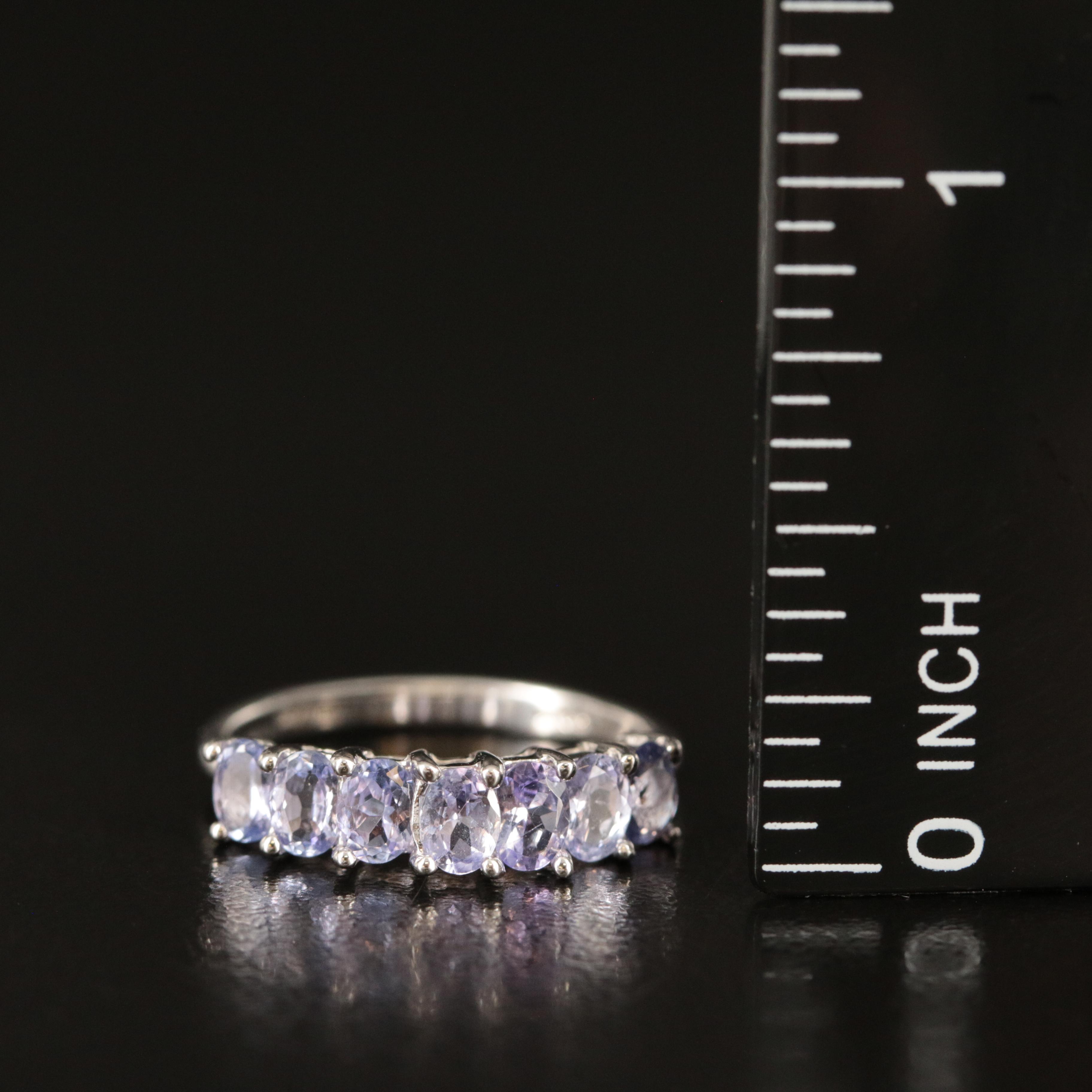 14K Tanzanite Stepped Band