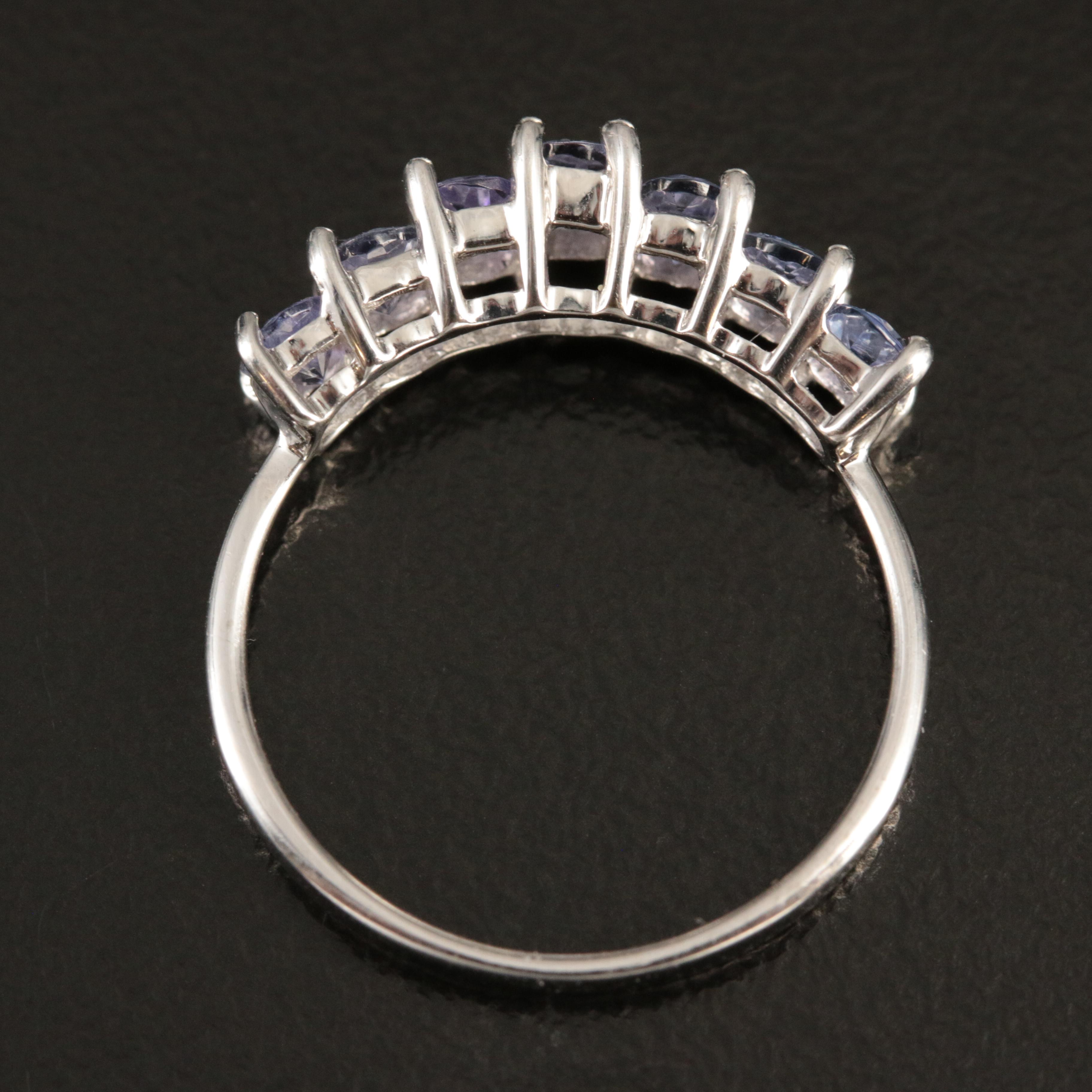 14K Tanzanite Stepped Band