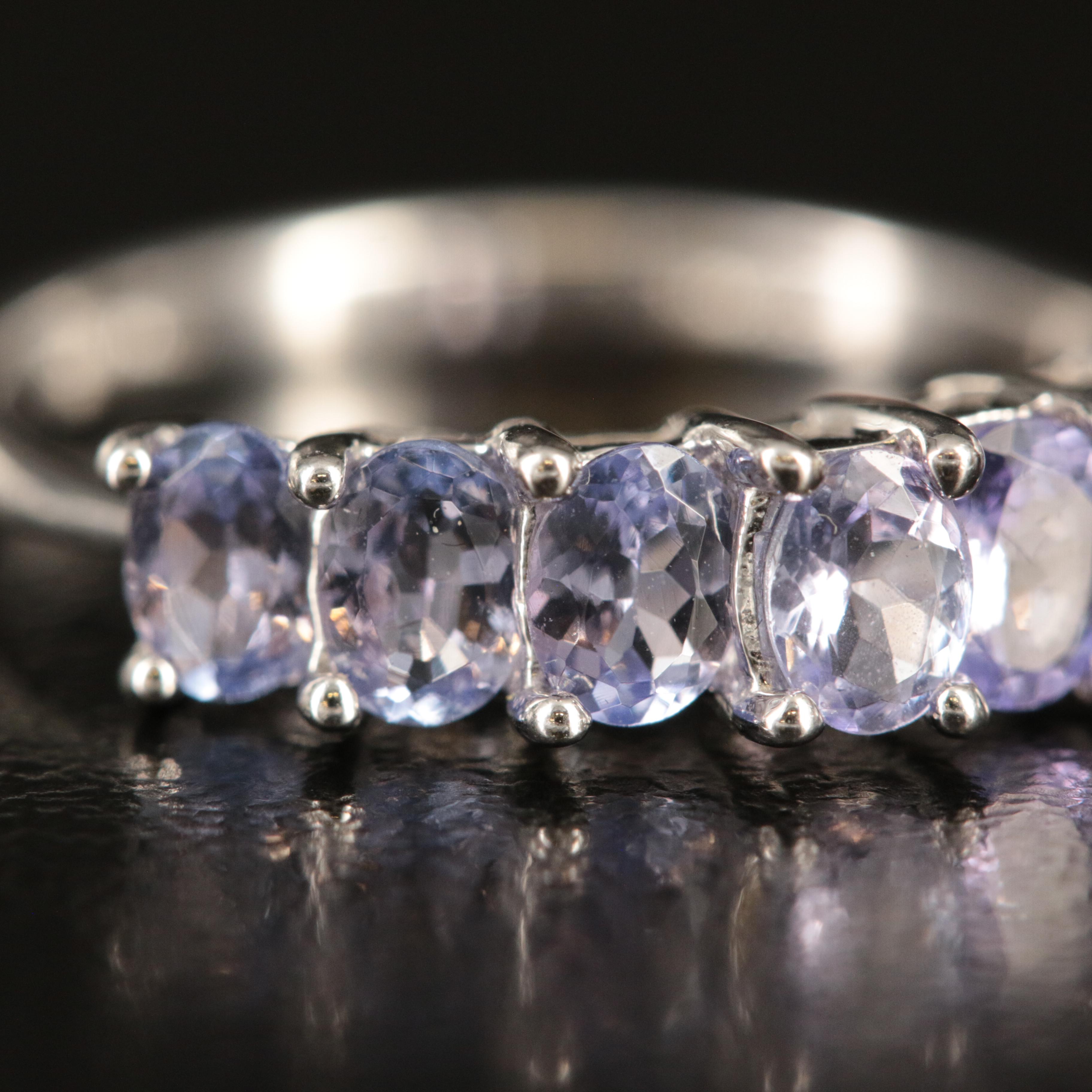 14K Tanzanite Stepped Band