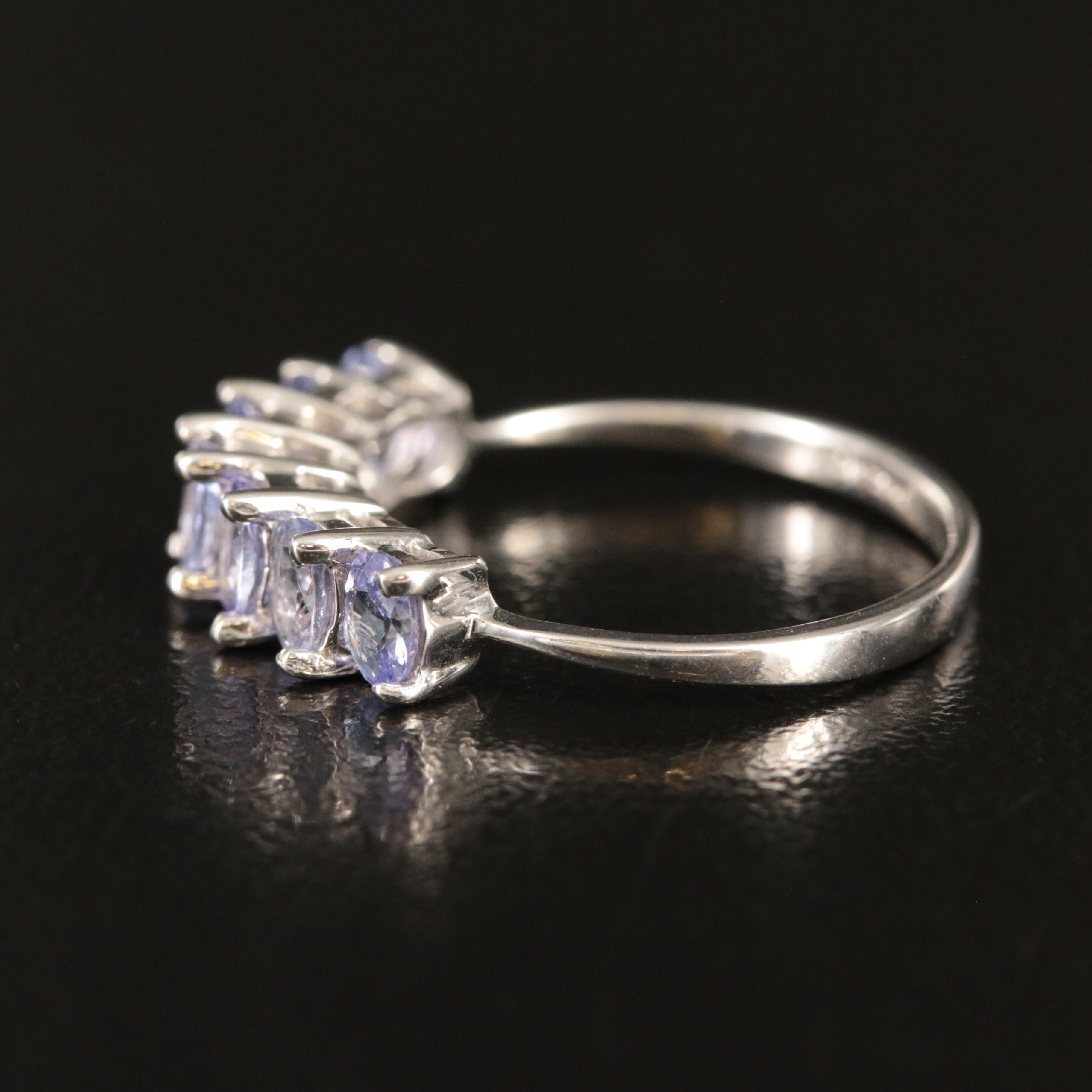 14K Tanzanite Stepped Band