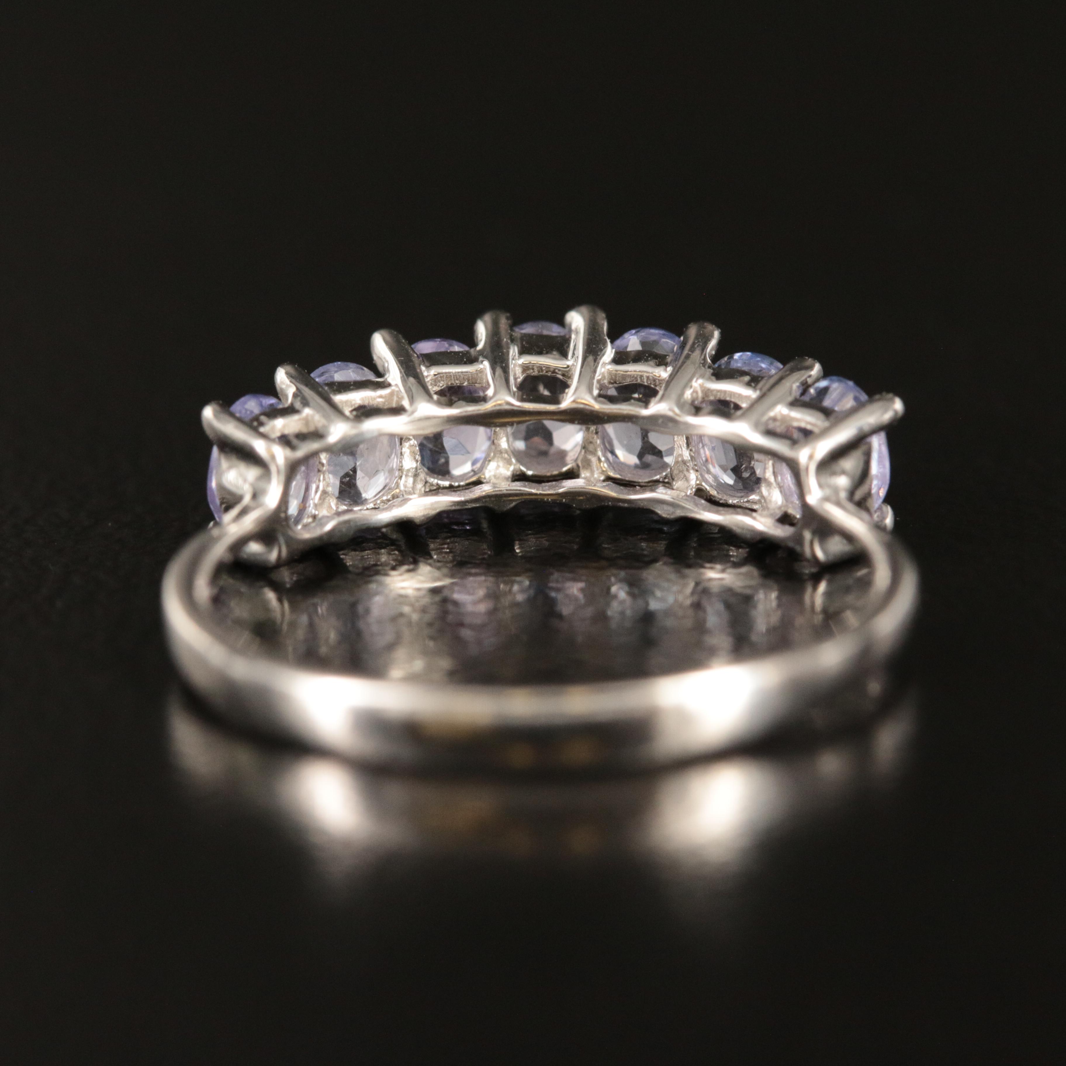 14K Tanzanite Stepped Band