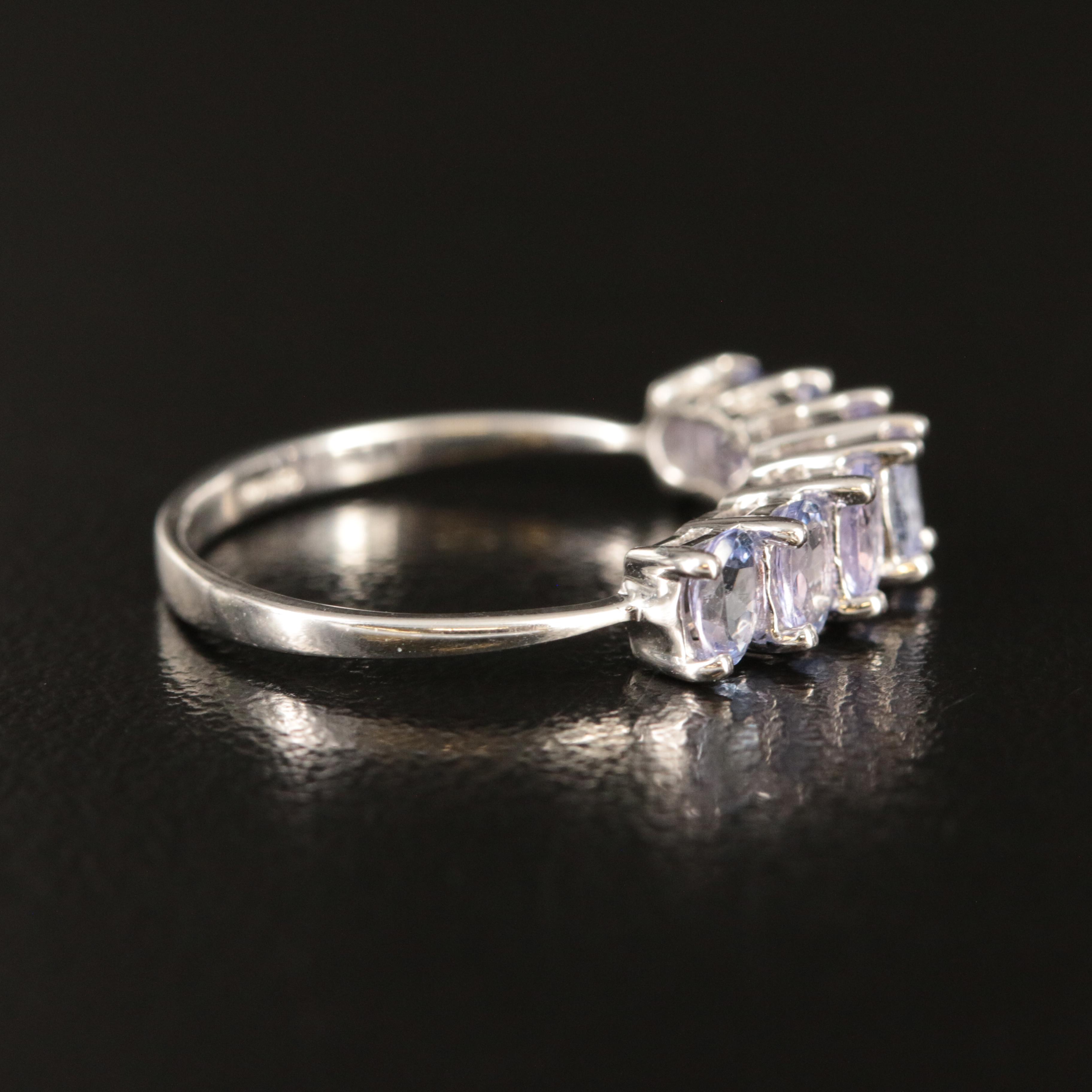 14K Tanzanite Stepped Band