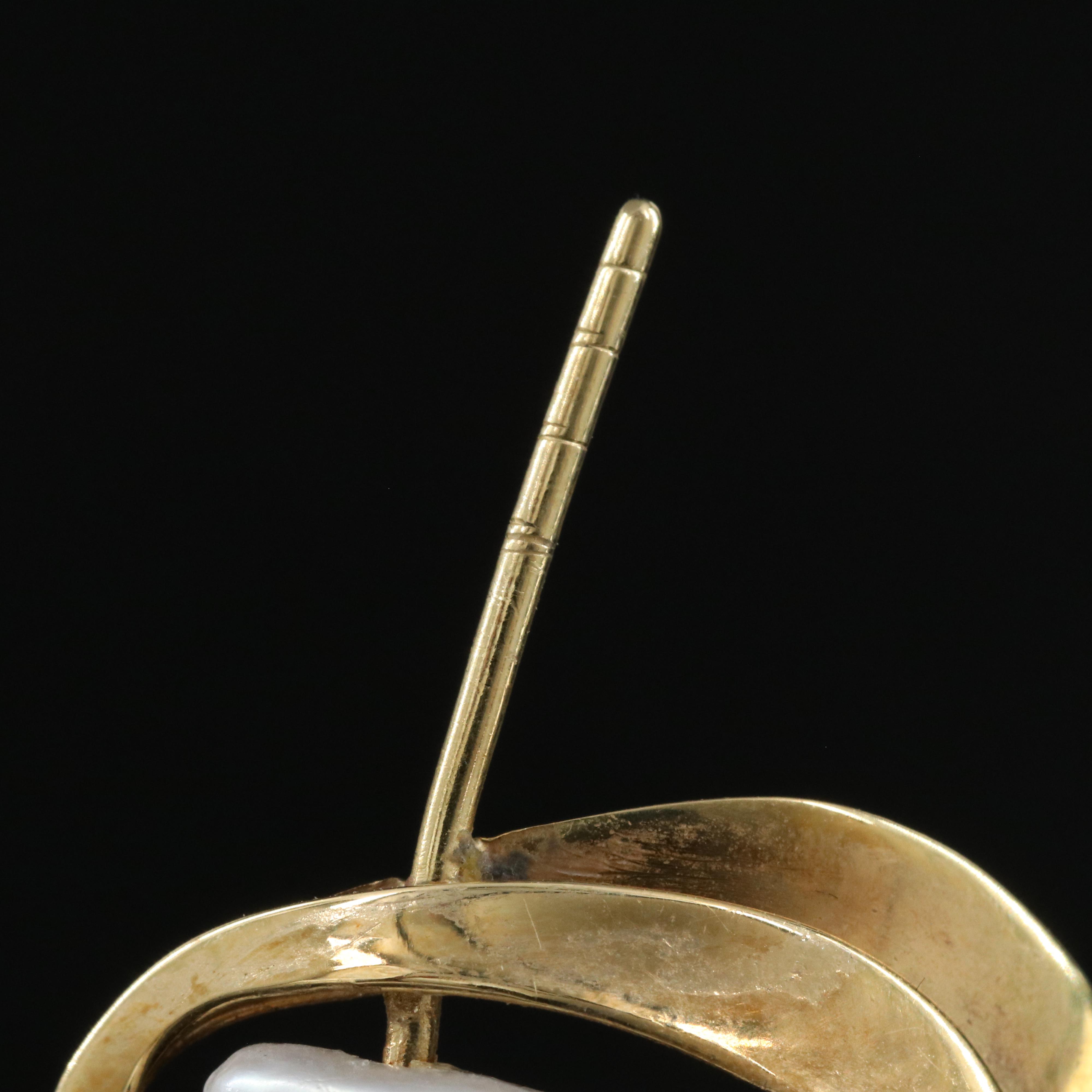 18K Pearl and Diamond Earrings