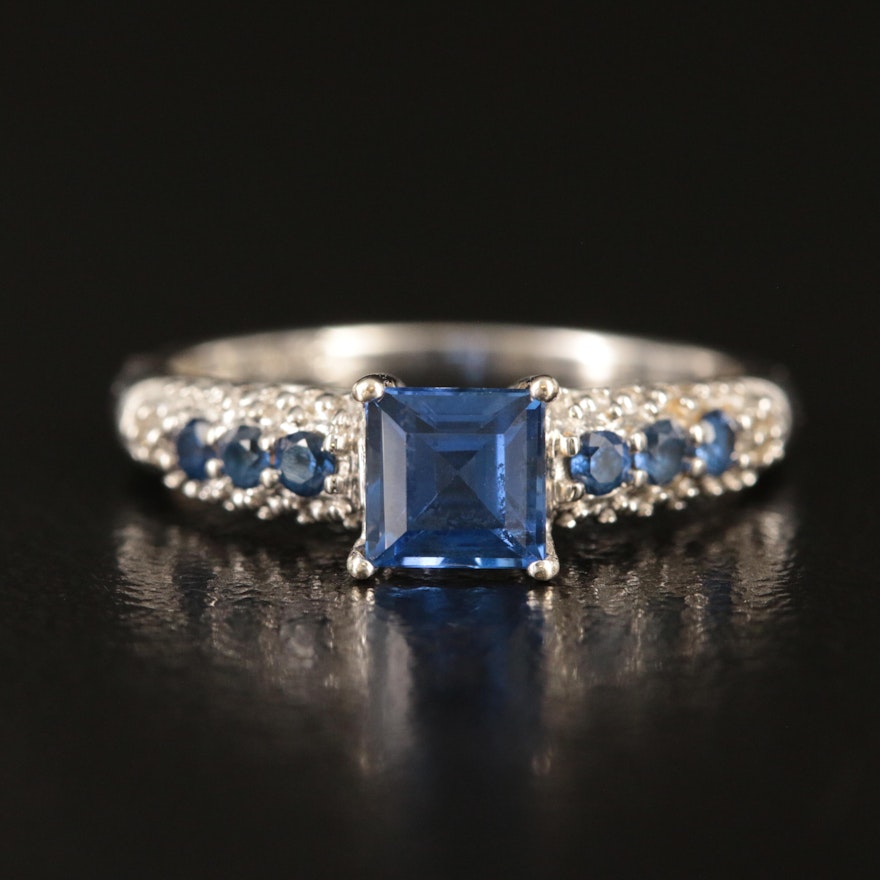 10K Sapphire and Diamond Ring