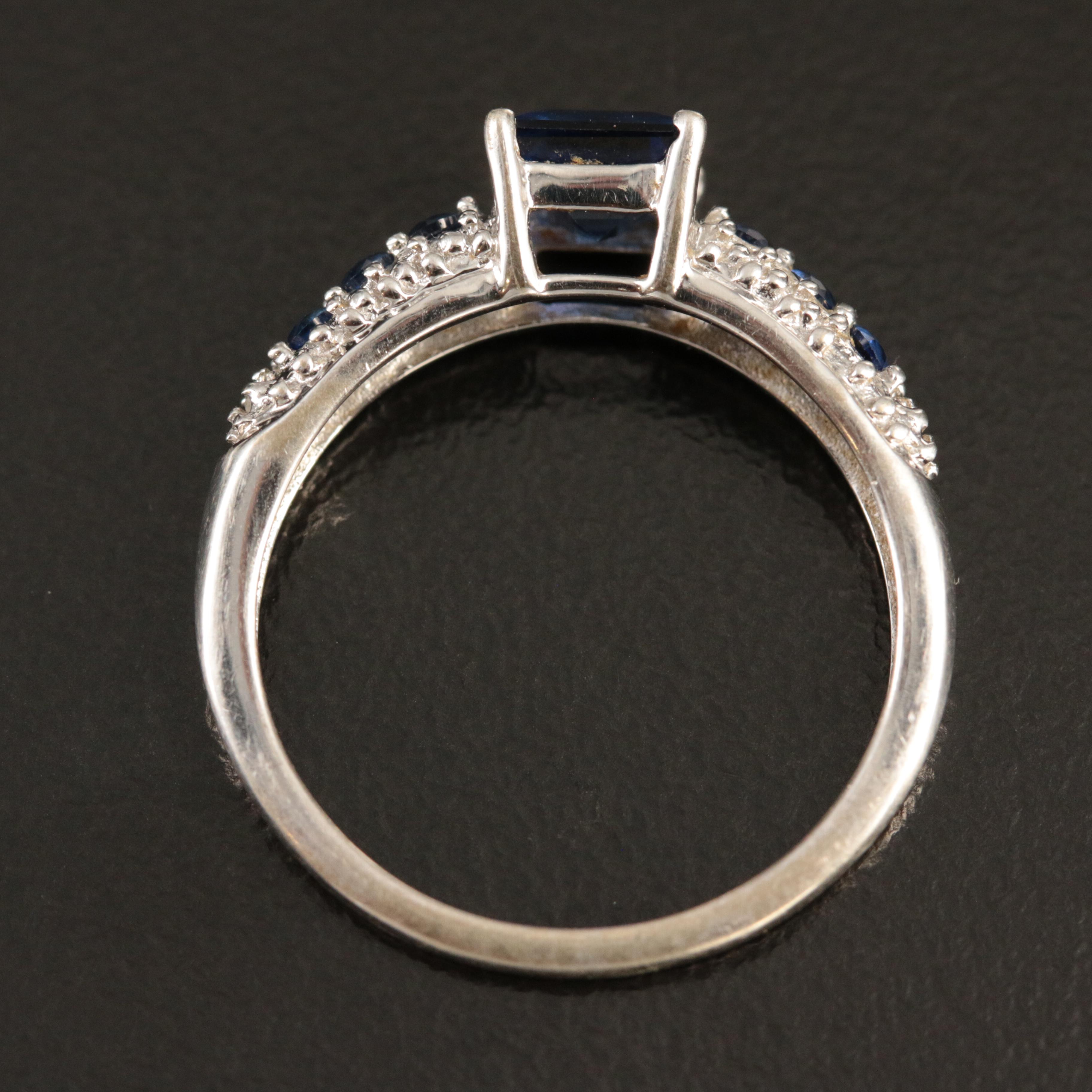10K Sapphire and Diamond Ring