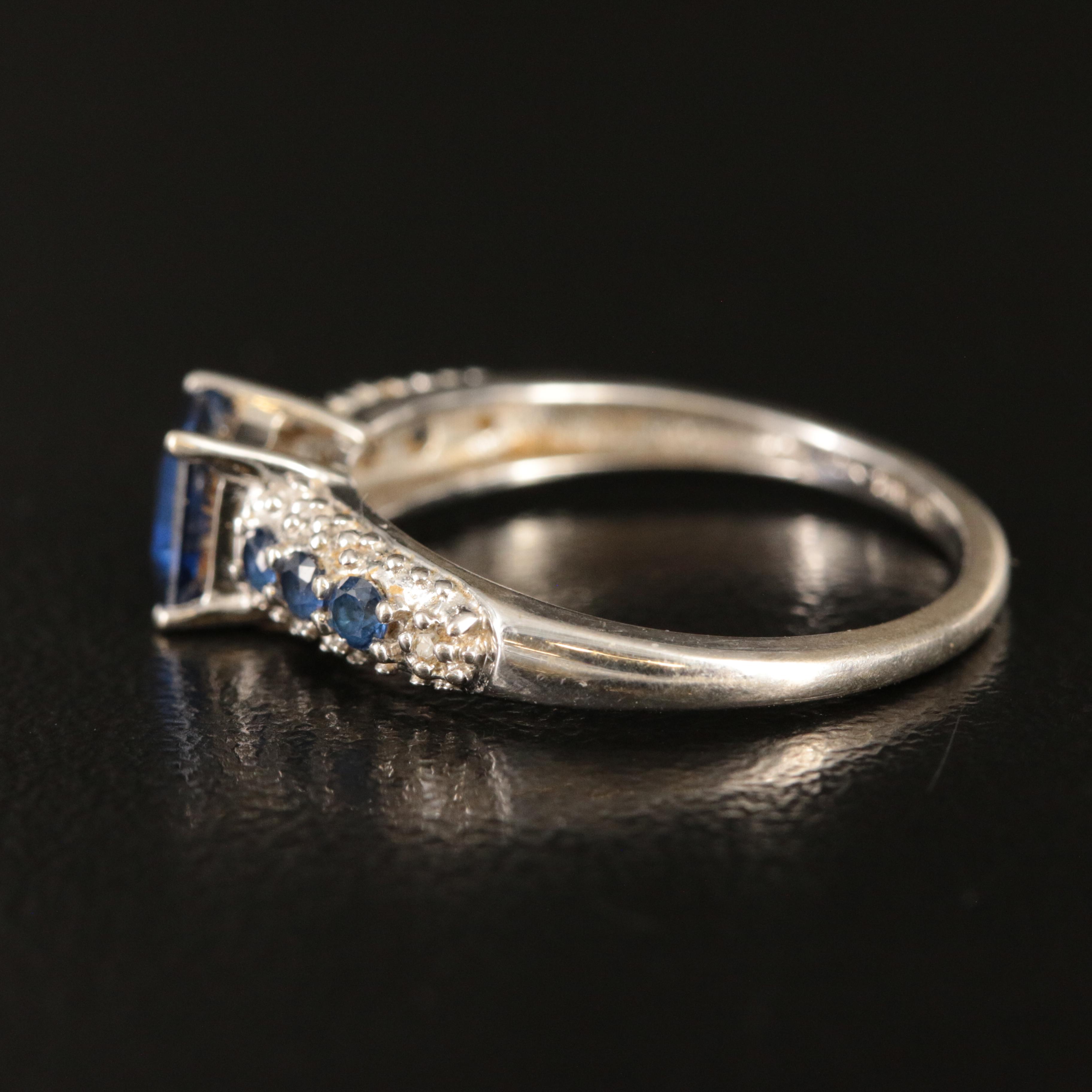 10K Sapphire and Diamond Ring