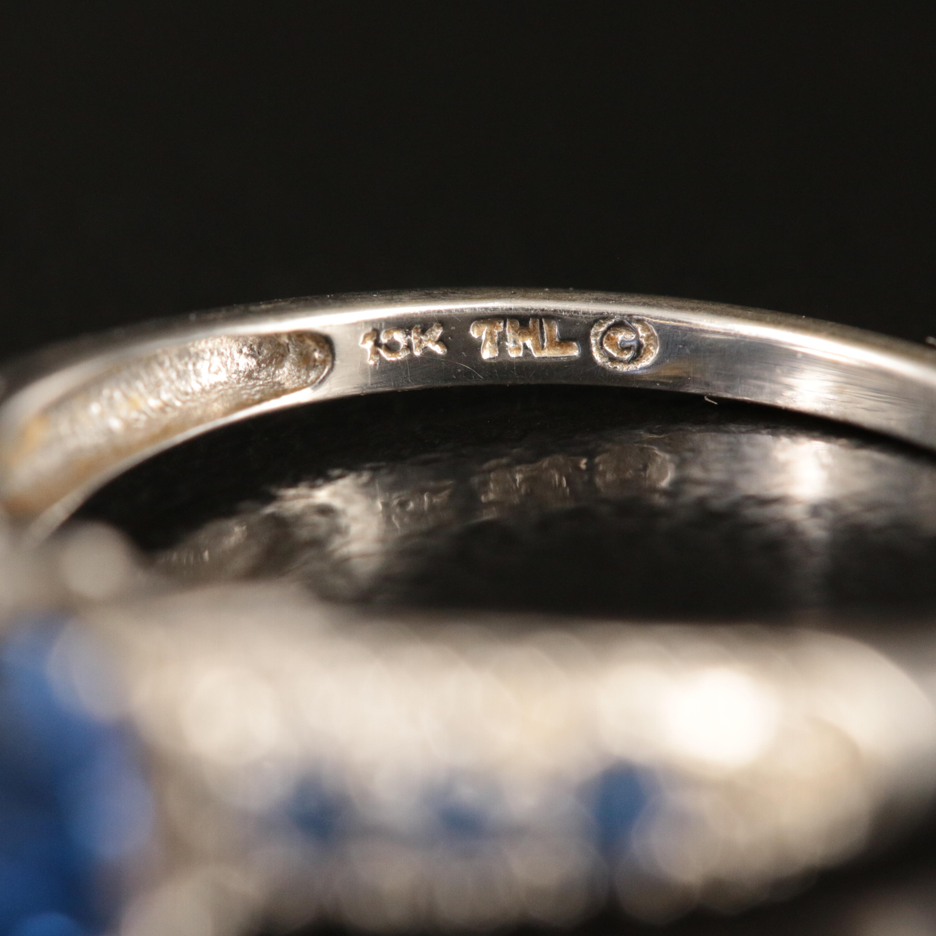 10K Sapphire and Diamond Ring