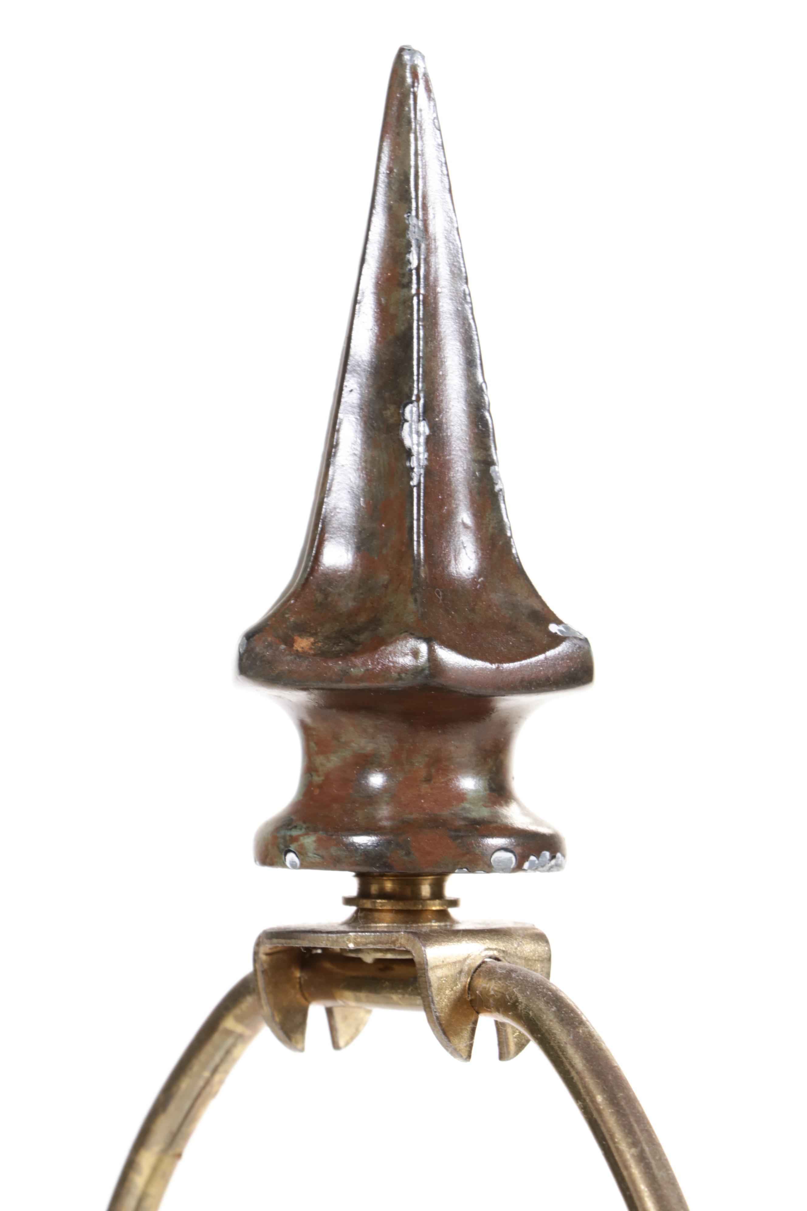 Colonial Style Wrought Iron Floor Lamp, Late 20th Century