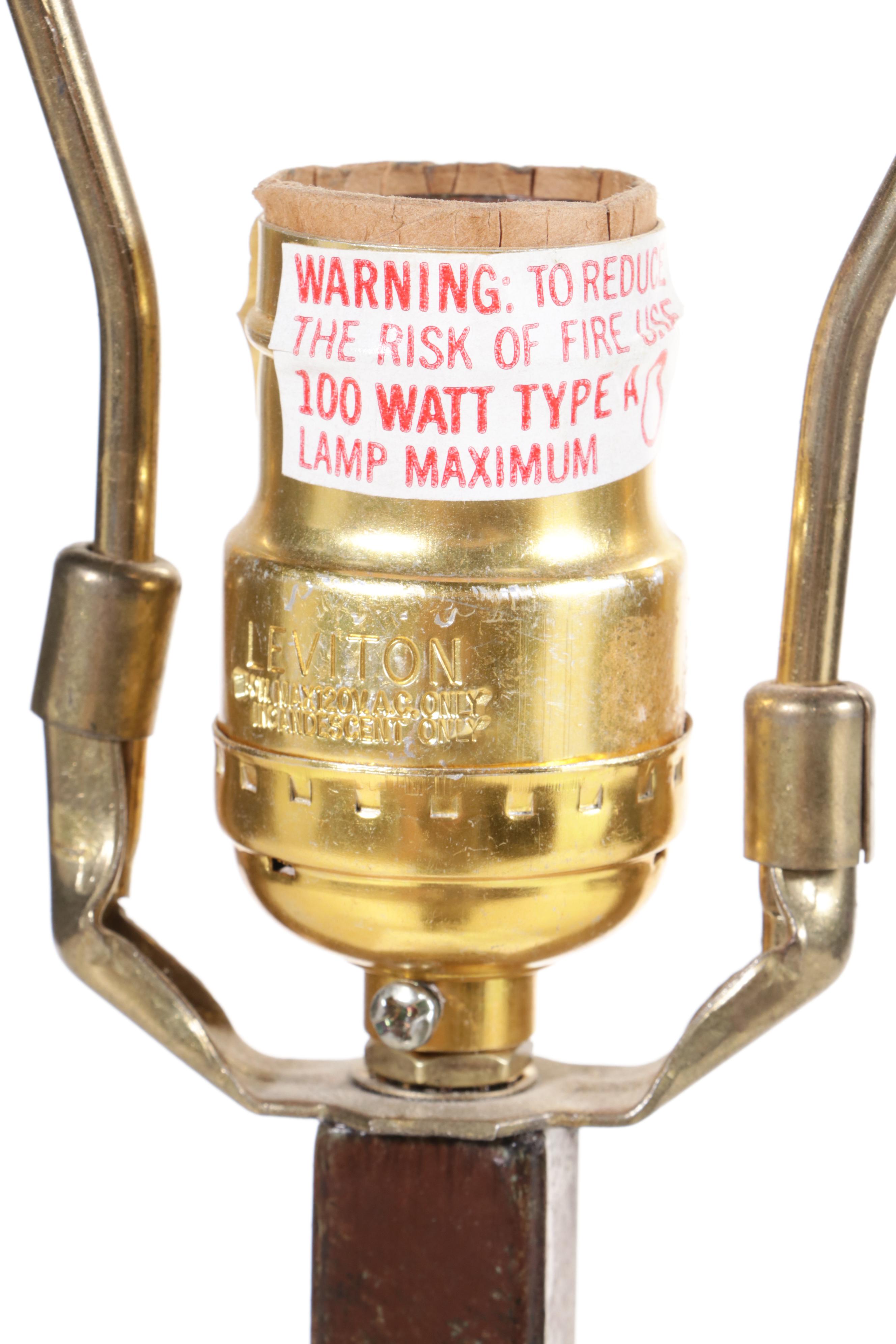 Colonial Style Wrought Iron Floor Lamp, Late 20th Century