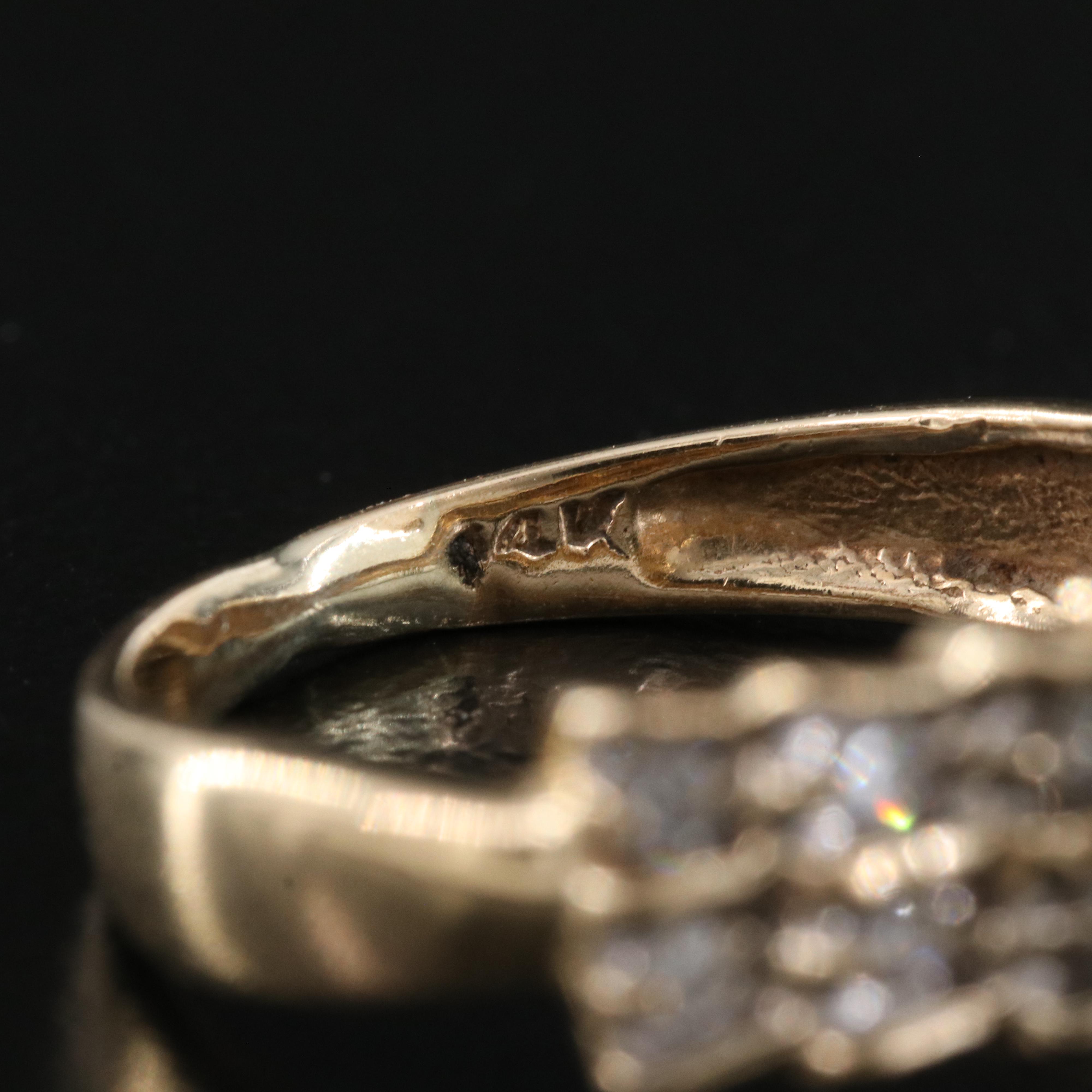 14K 0.50 CTW Diamond Cluster Ring